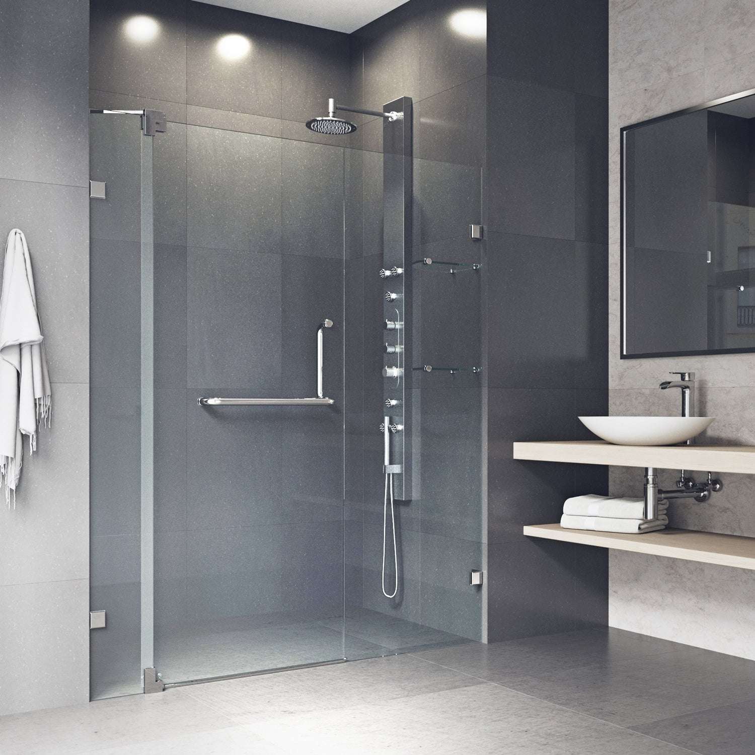 Pirouette Frameless Pivot Shower Door - Image 59