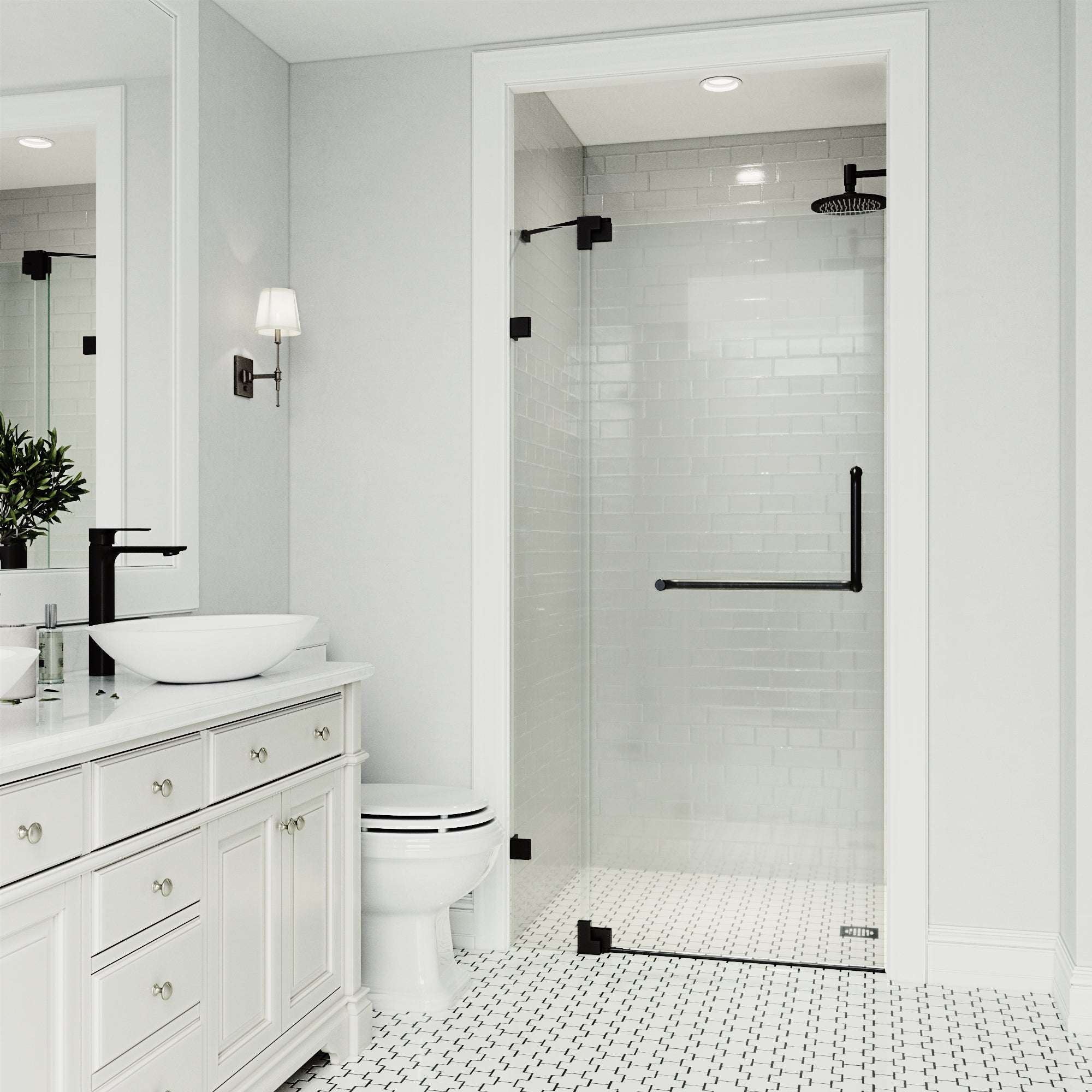 Pirouette Frameless Pivot Shower Door - Image 86