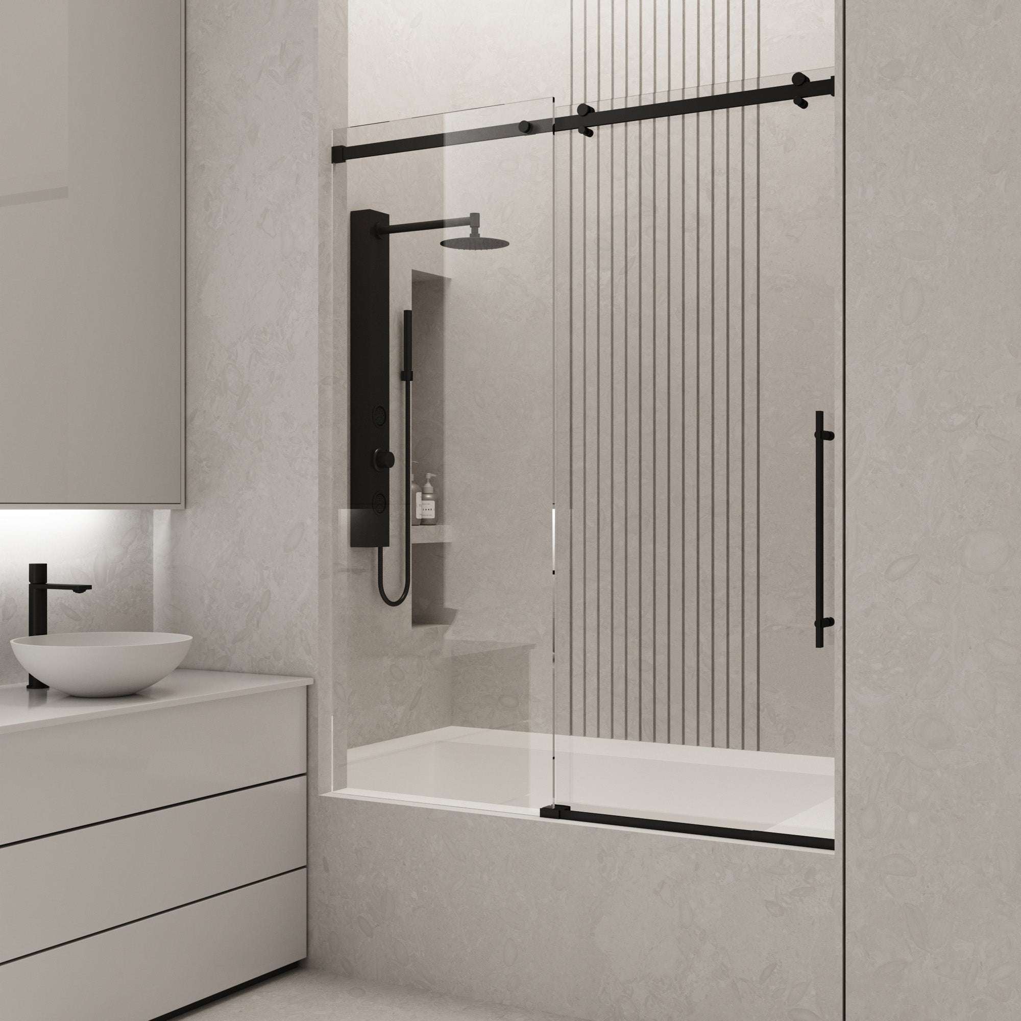 Luca Frameless Sliding Tub Door 56β60 in. - Image 22