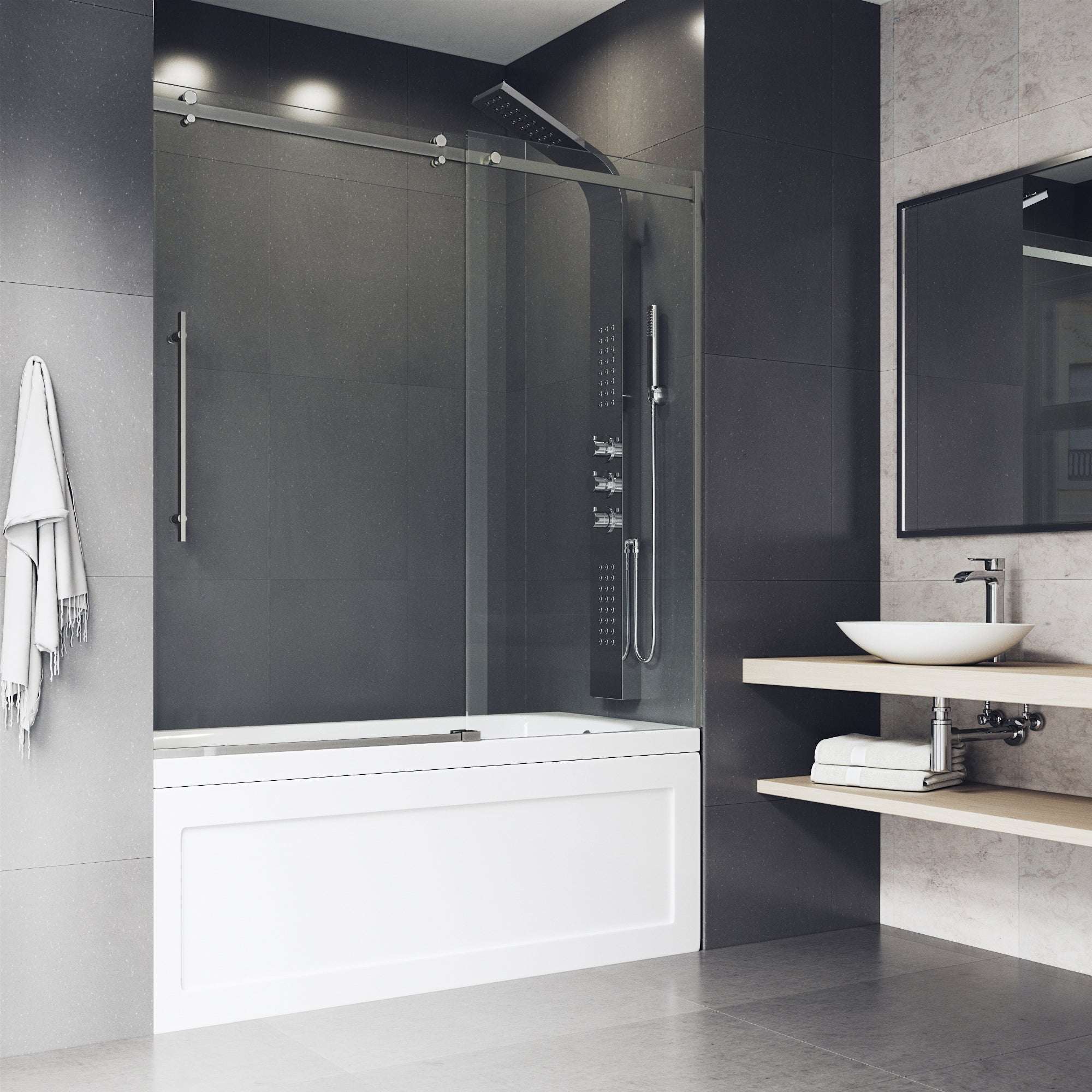 Luca Frameless Sliding Tub Door 56β60 in. - Image 33