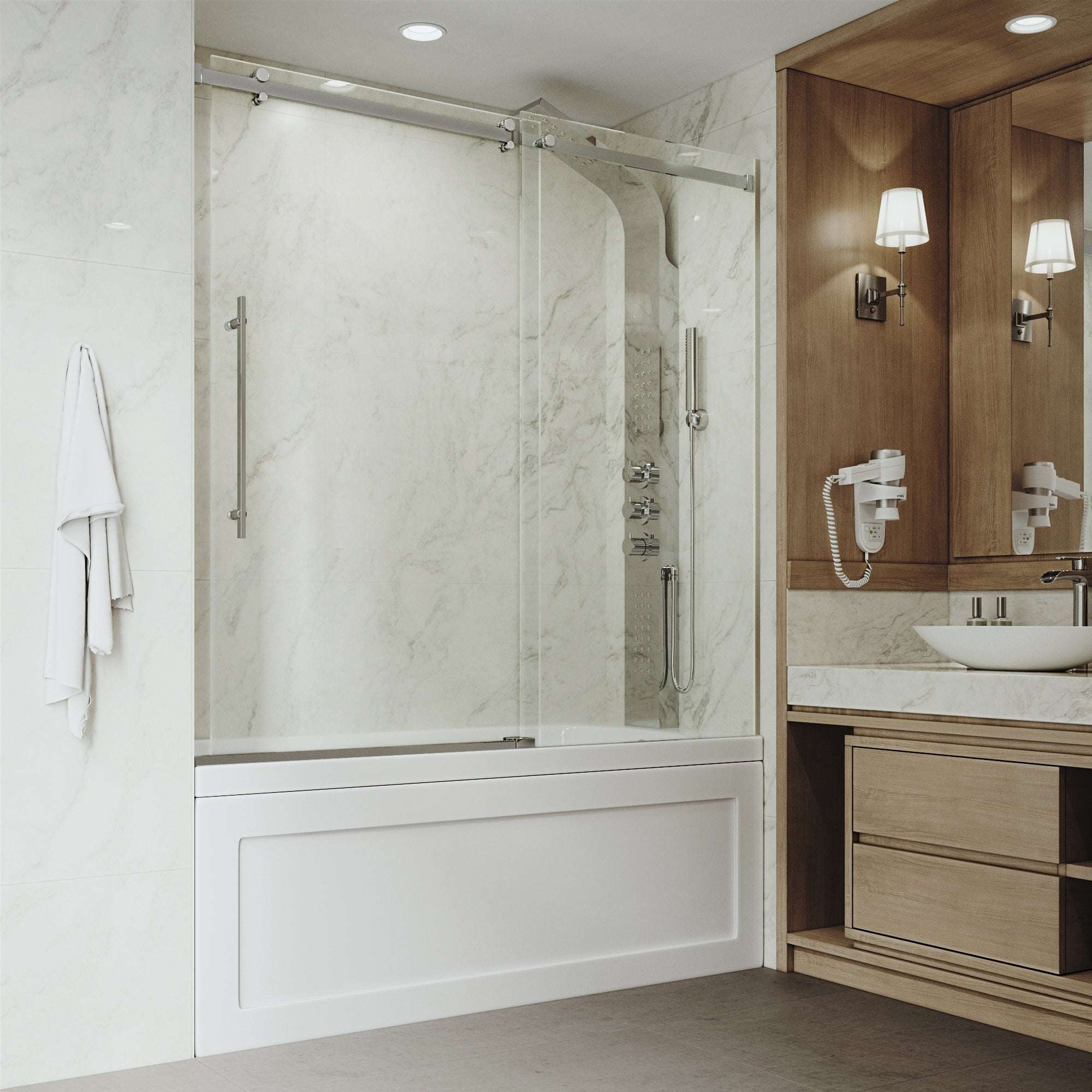 Luca Frameless Sliding Tub Door 56β60 in. - Image 4