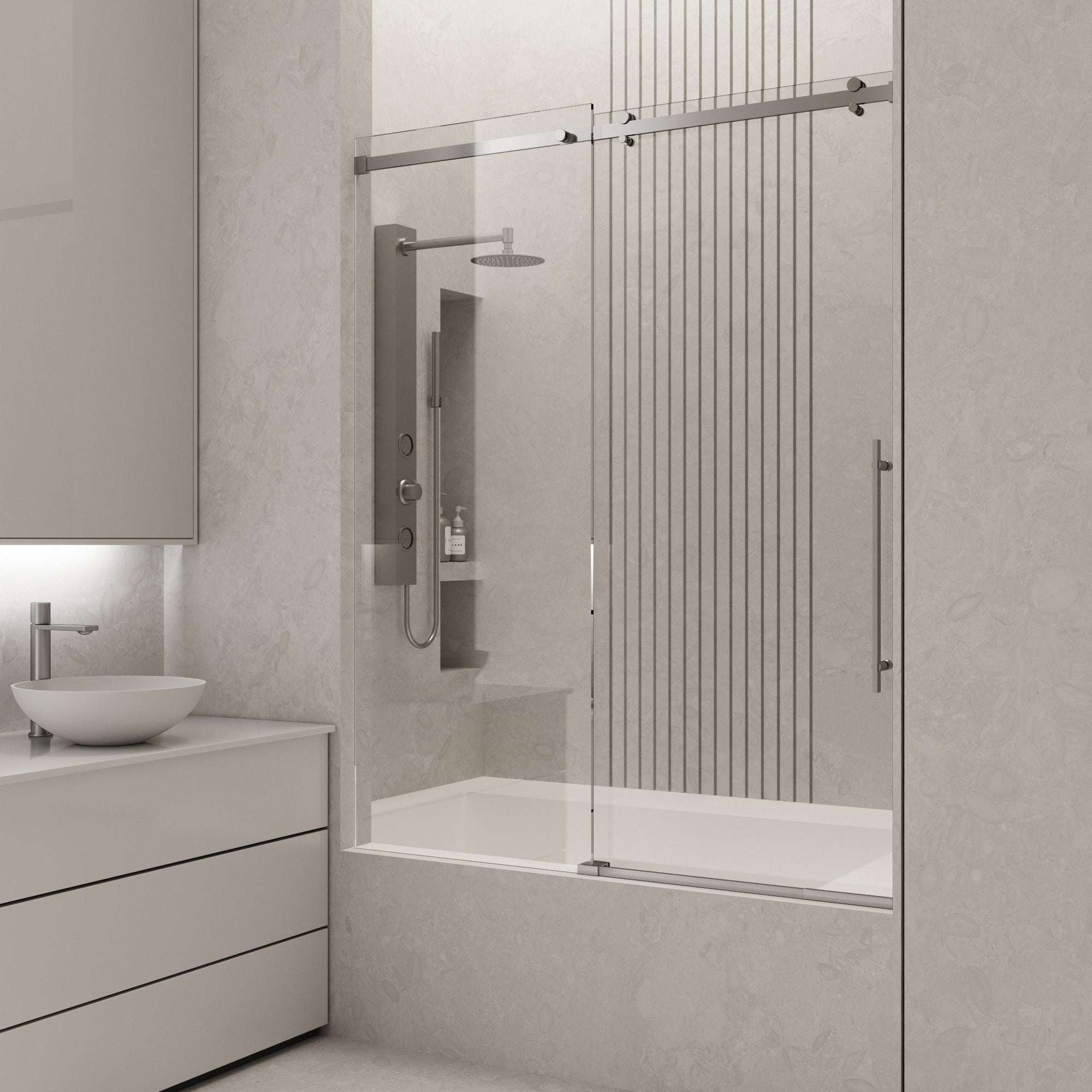 Luca Frameless Sliding Tub Door 56β60 in. - Image 43