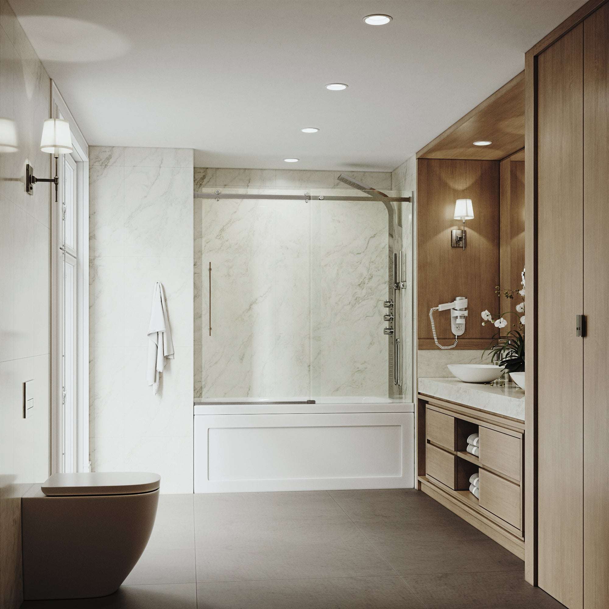 Luca Frameless Sliding Tub Door 56β60 in. - Image 5