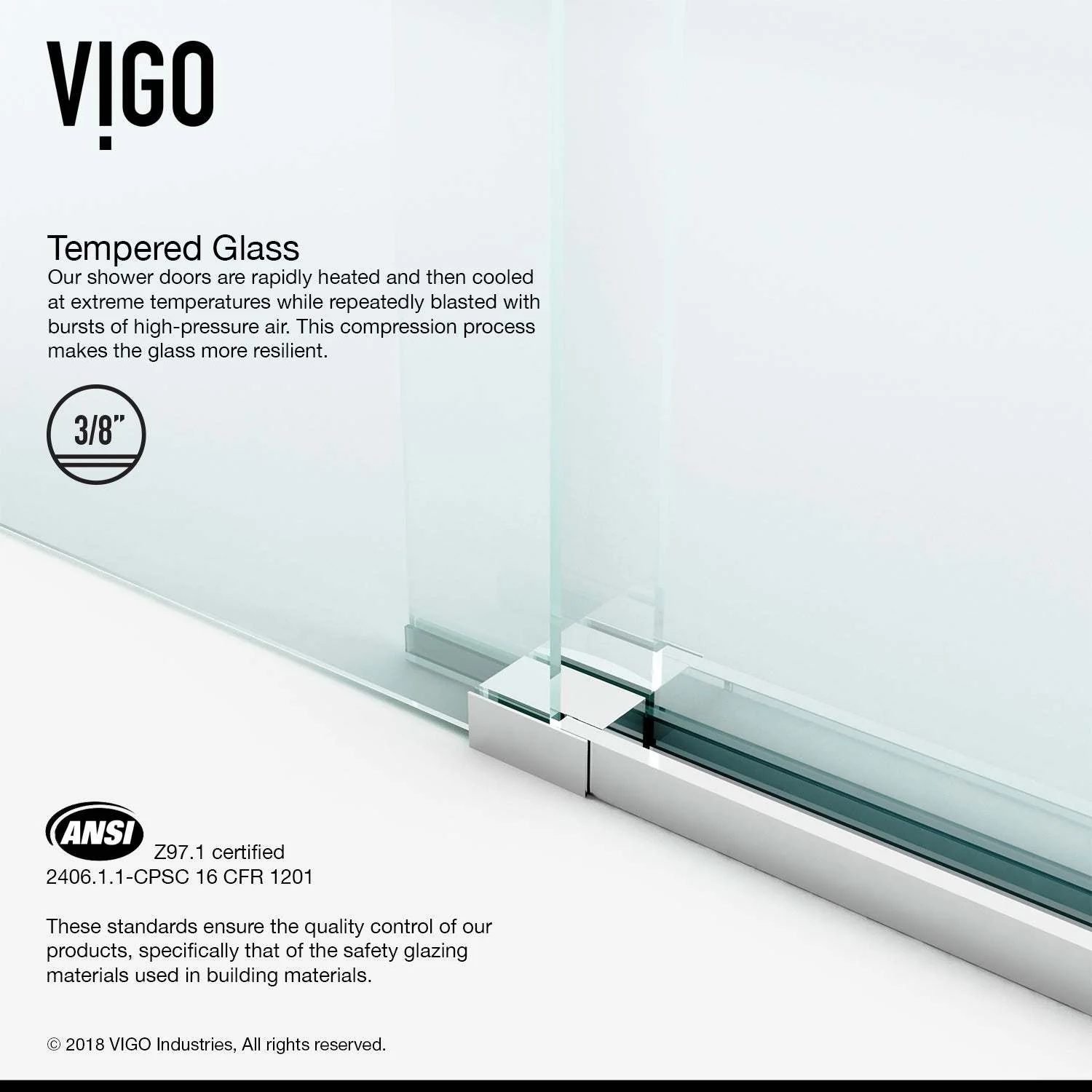 Luca Frameless Sliding Tub Door 56β60 in. - Image 8