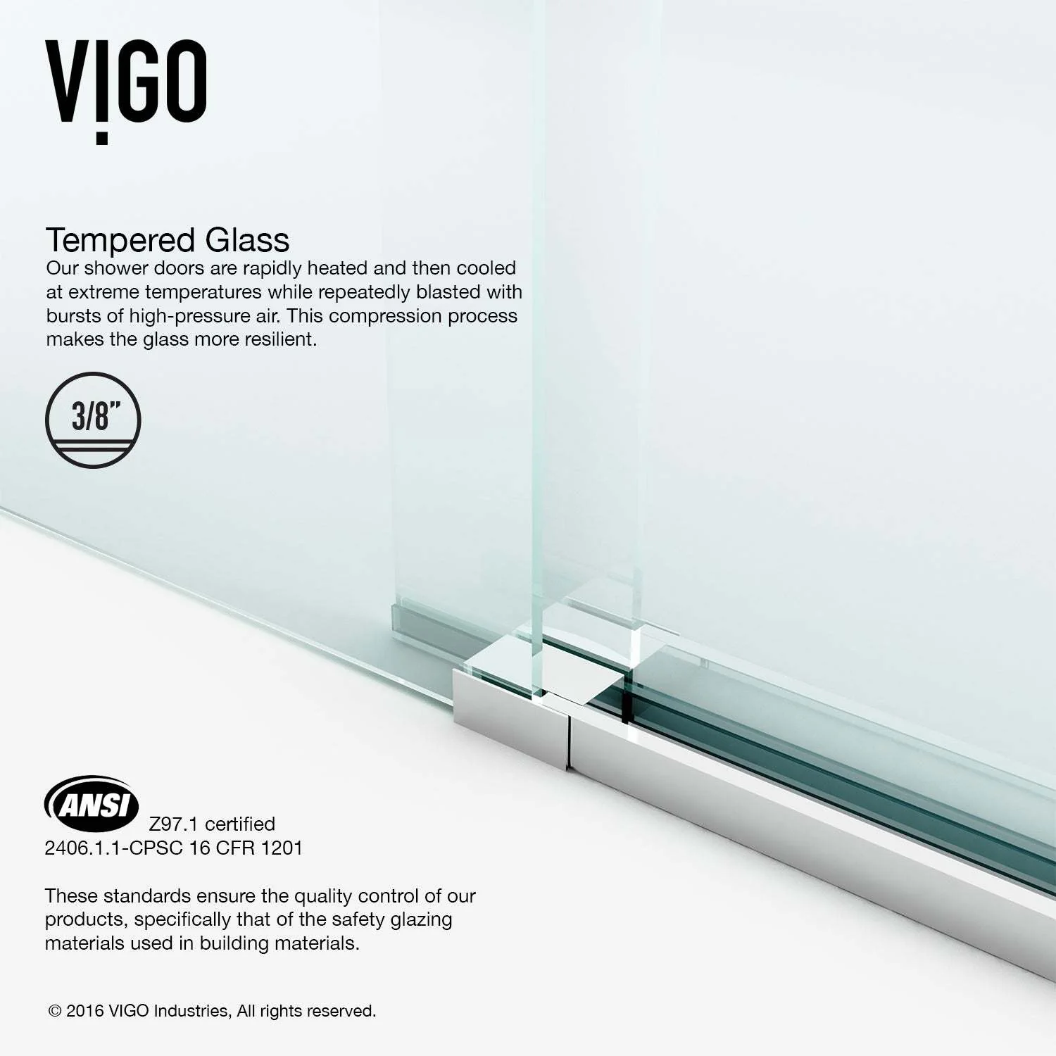 Luca Frameless Sliding Shower Door - Image 10