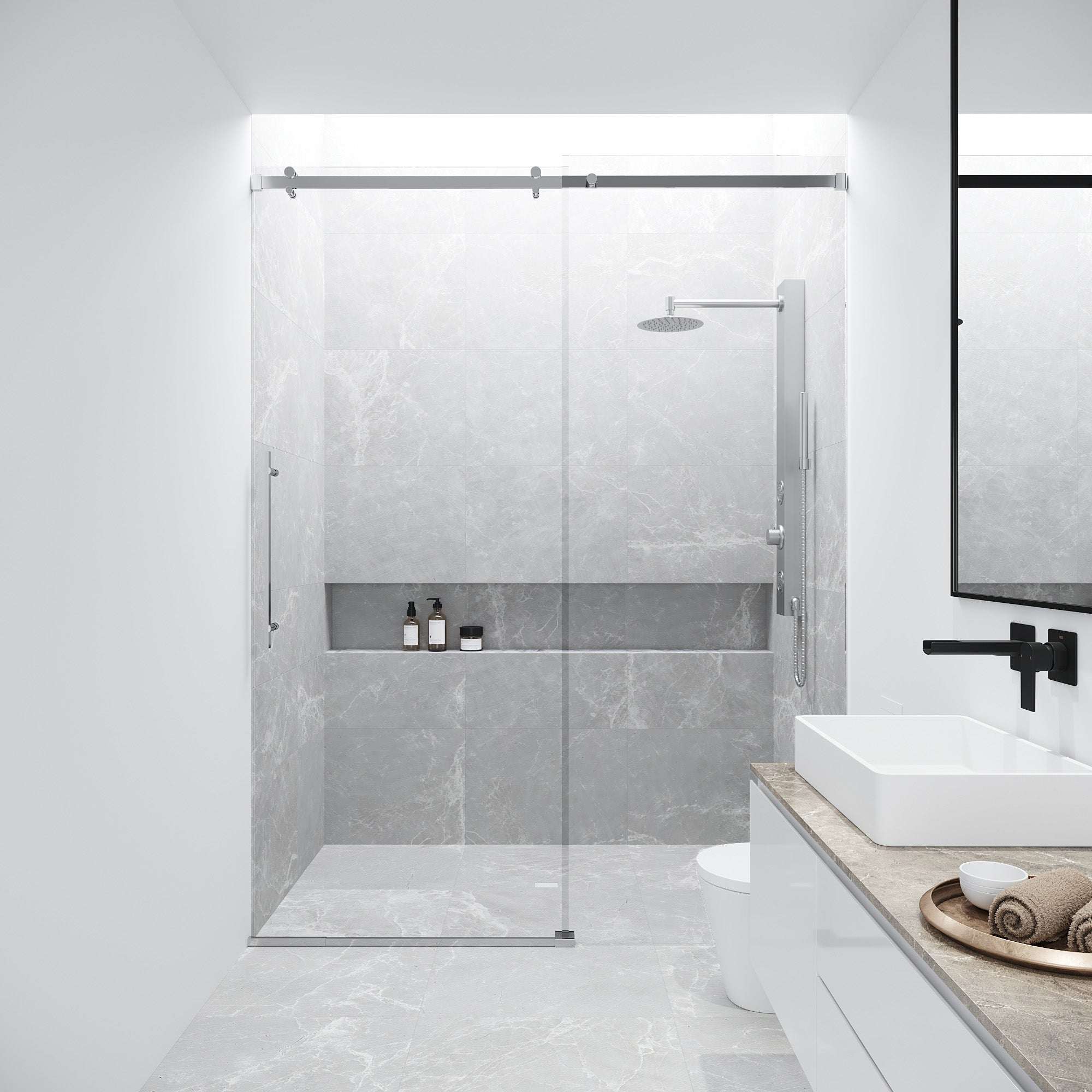 Luca Frameless Sliding Shower Door - Image 13