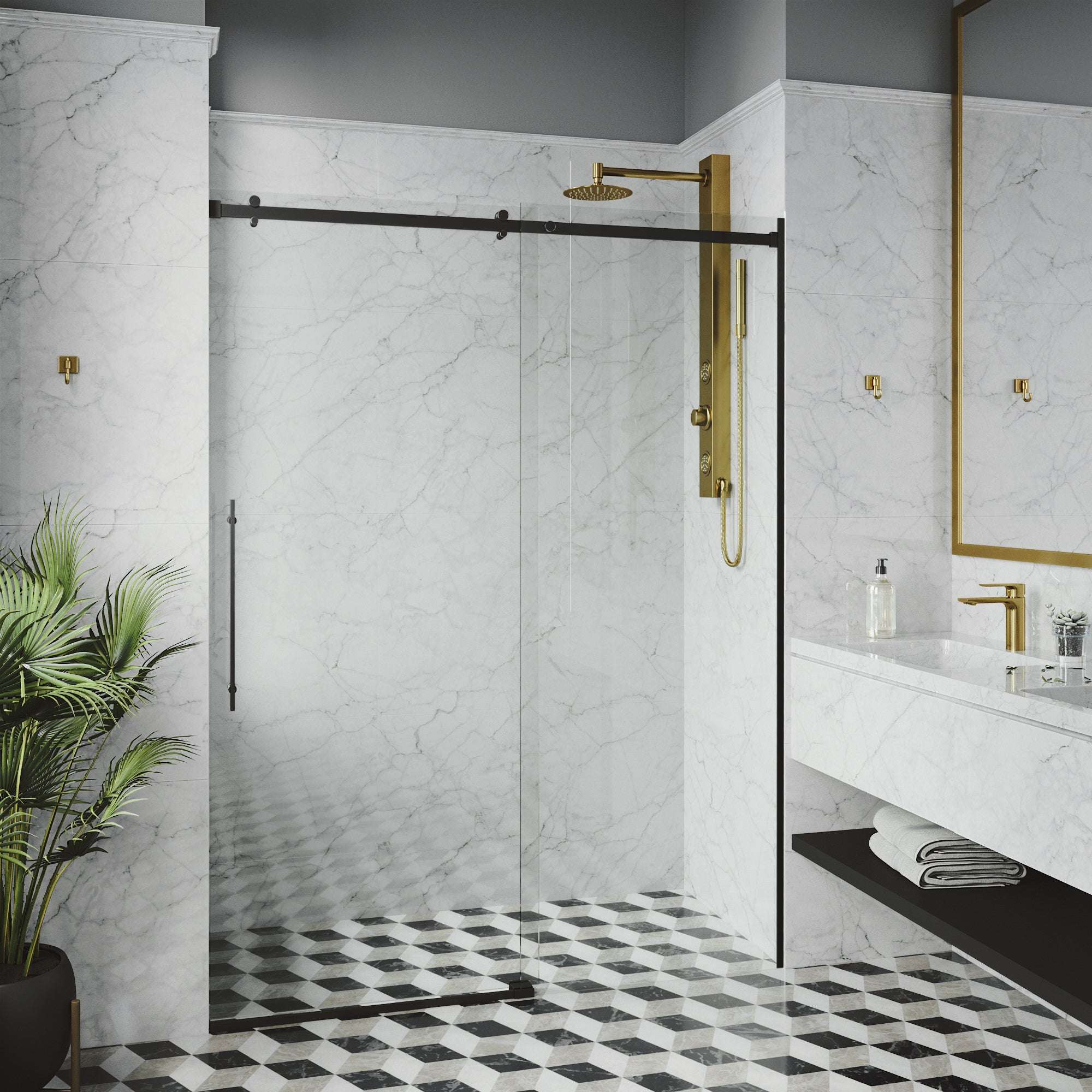Luca Frameless Sliding Shower Door - Image 14