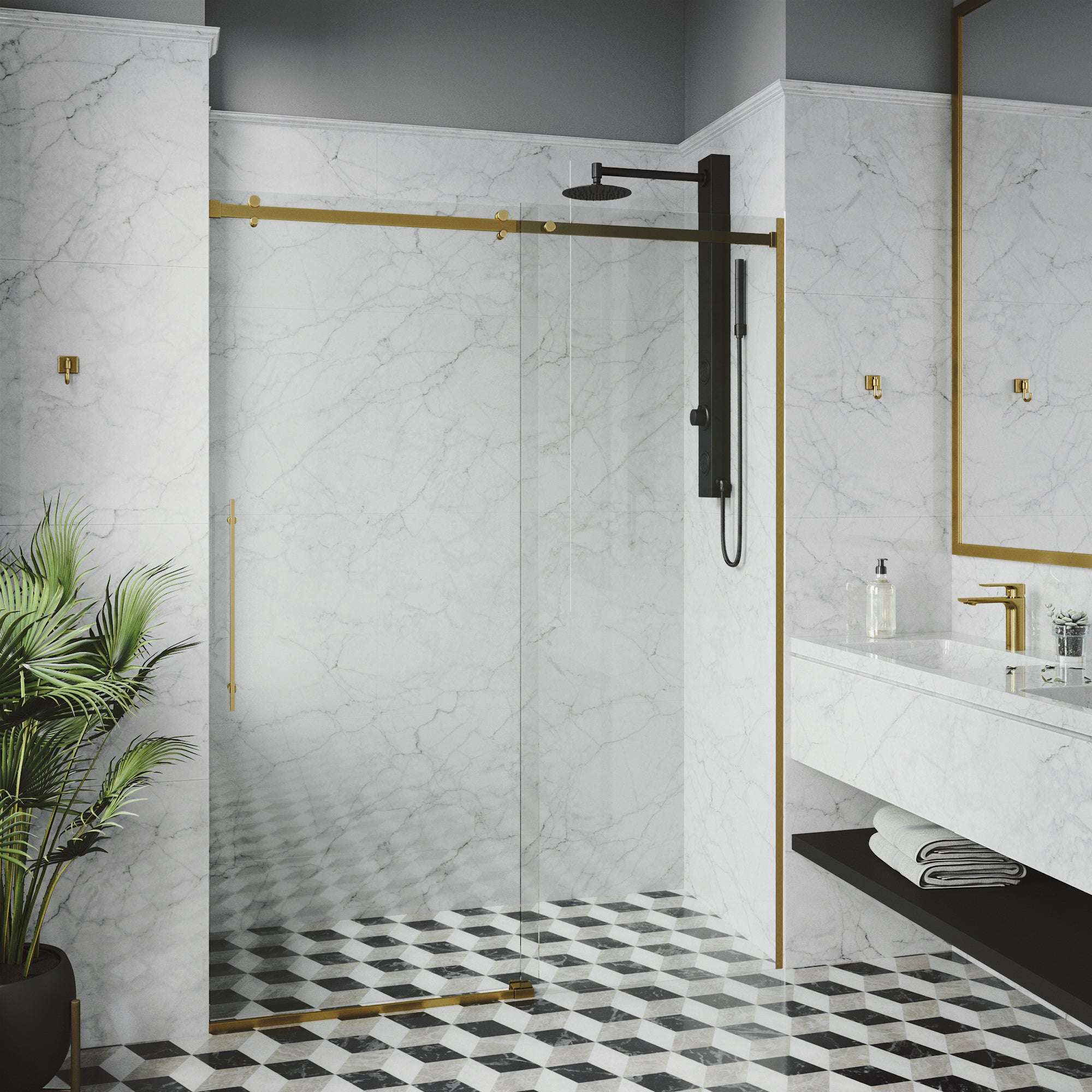 Luca Frameless Sliding Shower Door - Image 25