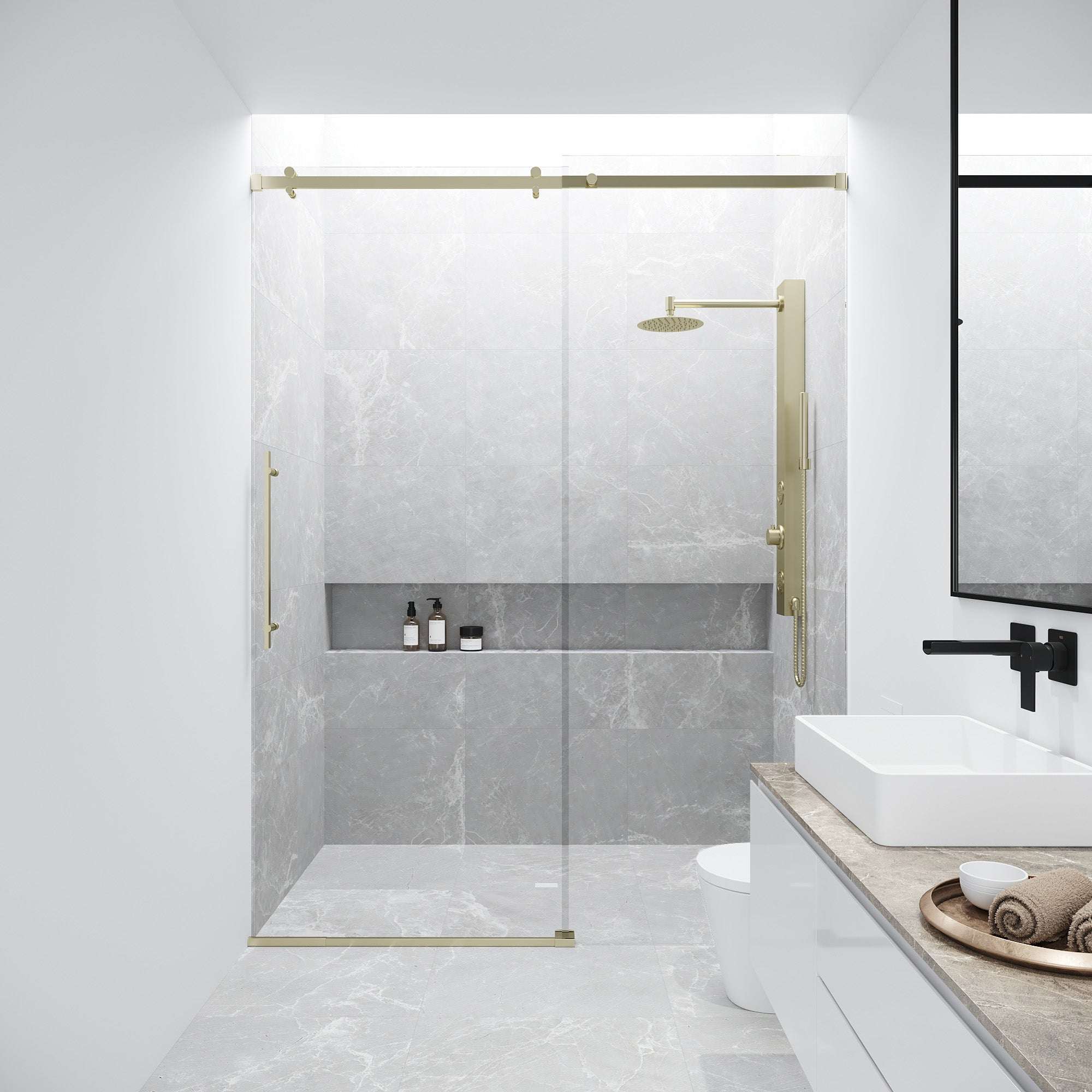 Luca Frameless Sliding Shower Door - Image 32