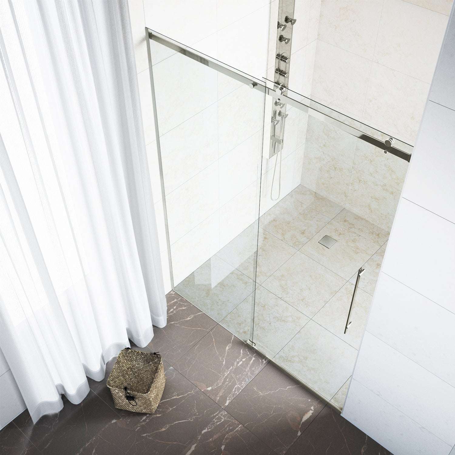Luca Frameless Sliding Shower Door - Image 38