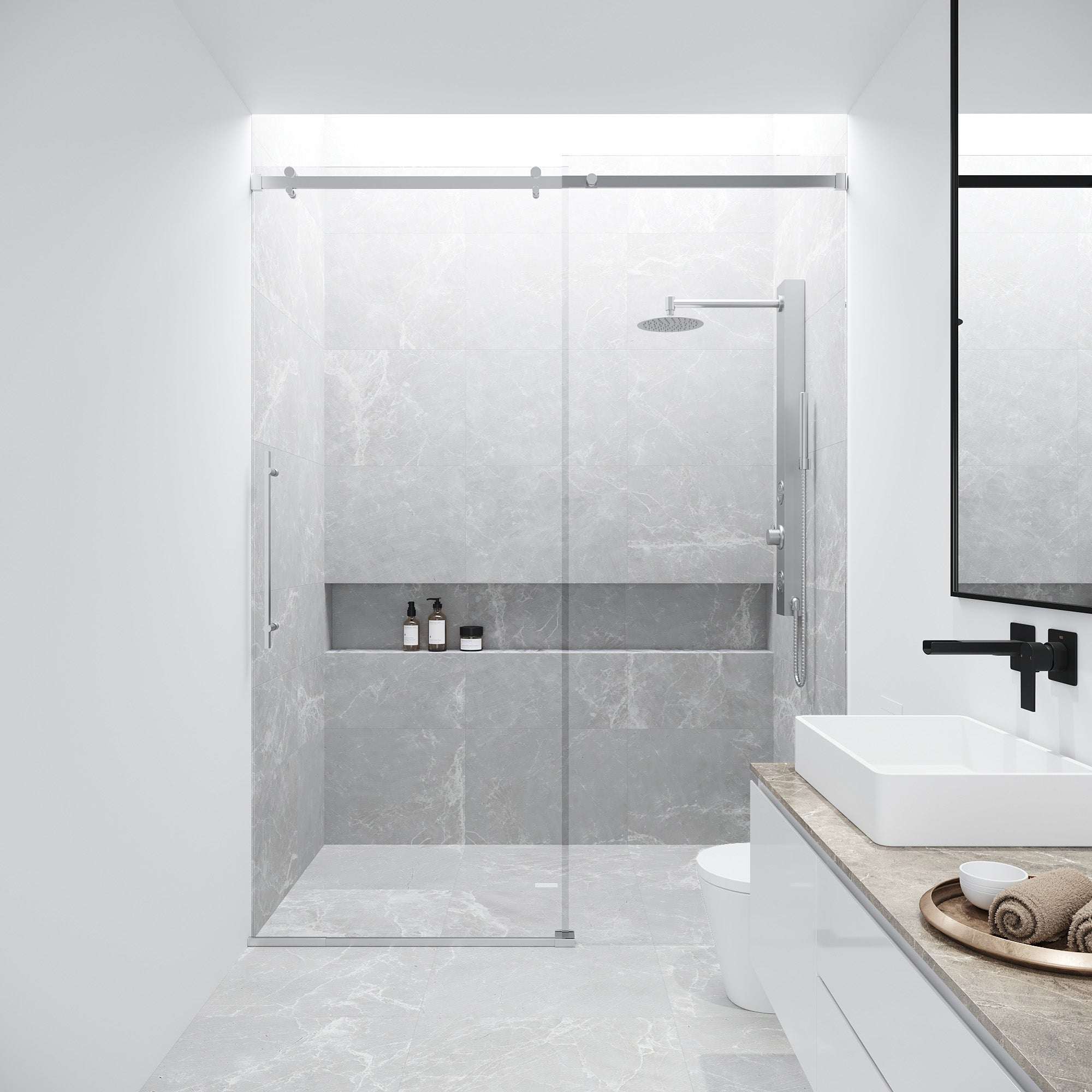 Luca Frameless Sliding Shower Door - Image 44