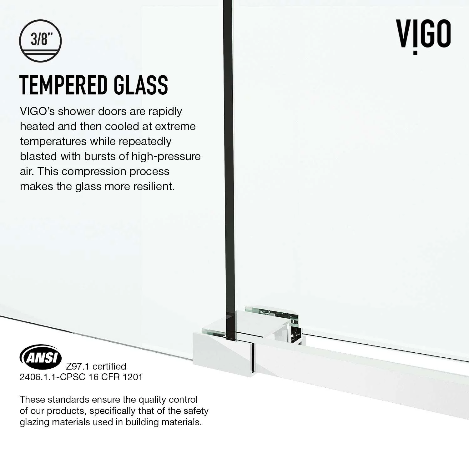 Elan Cass Frameless Sliding Tub Door 56–60 in. - Image 15