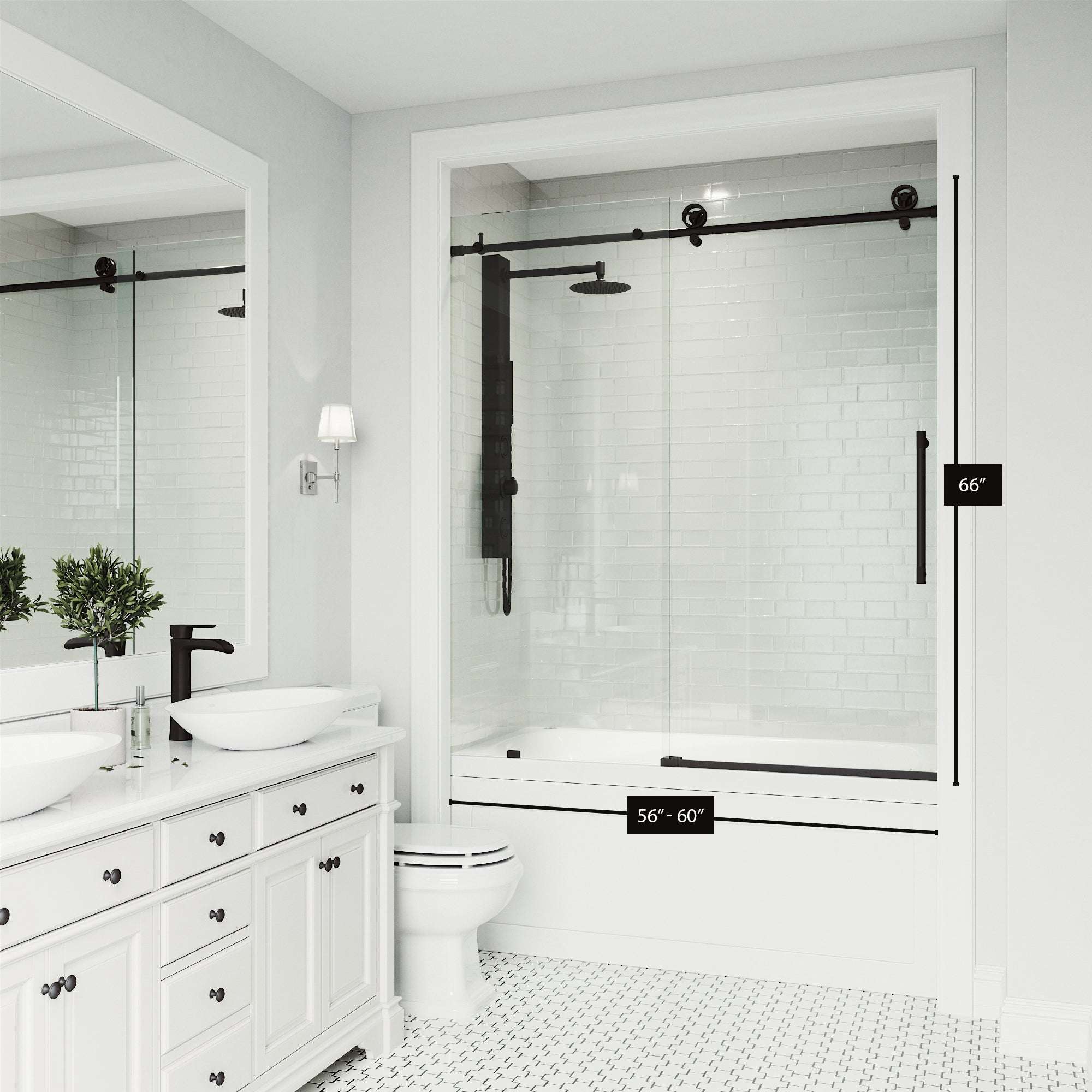 Elan Cass Frameless Sliding Tub Door 56–60 in. - Image 20