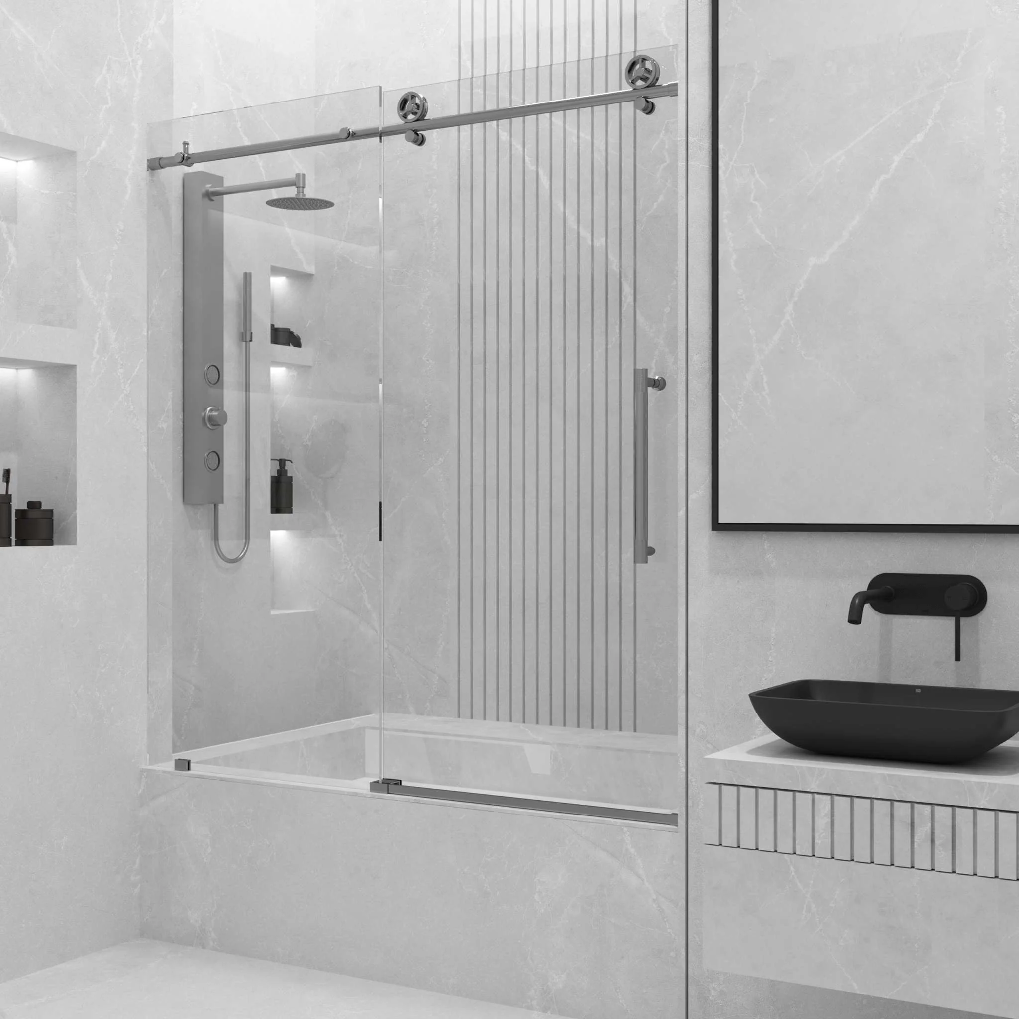 Elan Cass Frameless Sliding Tub Door 56–60 in. - Image 3
