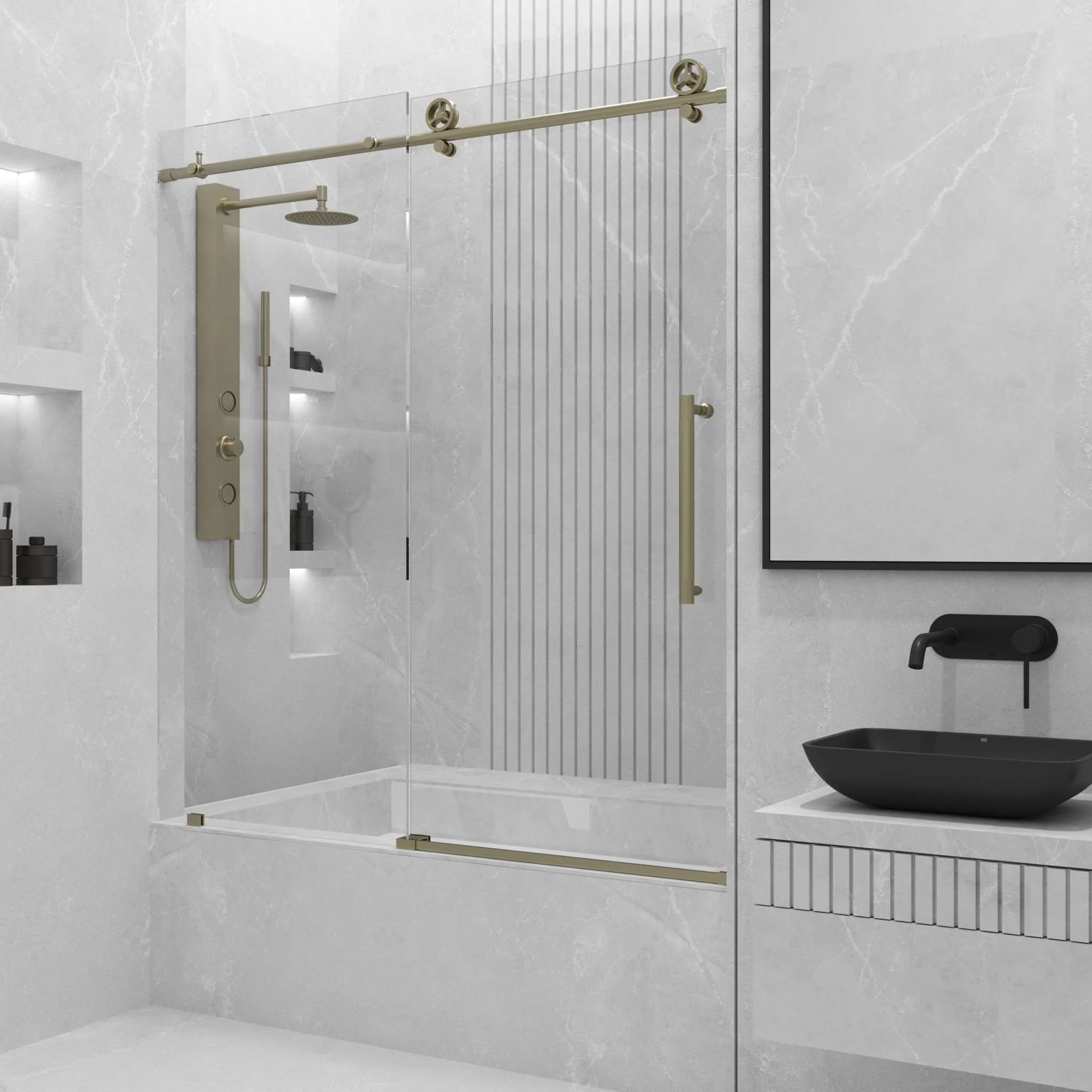 Elan Cass Frameless Sliding Tub Door 56–60 in. - Image 4