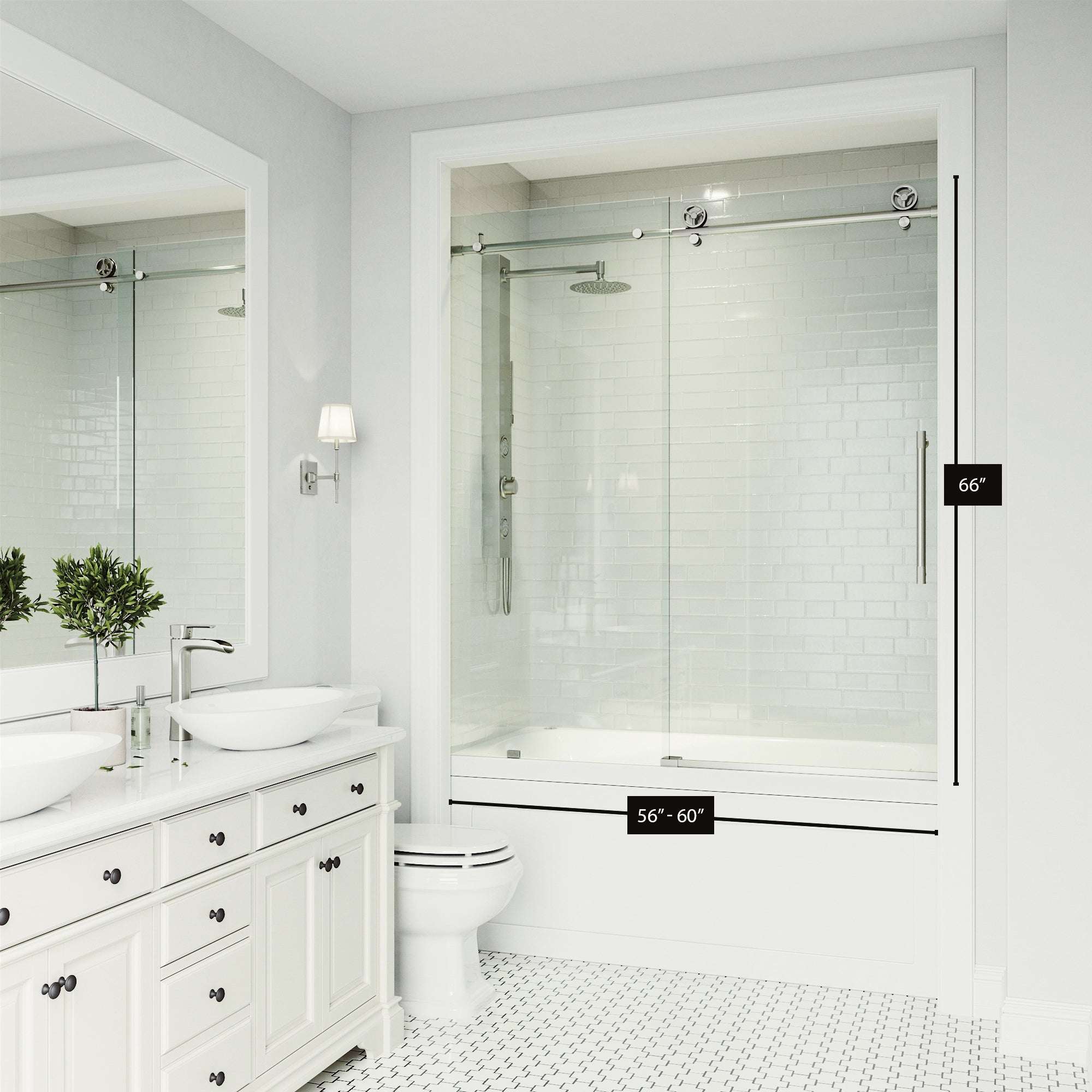 Elan Cass Frameless Sliding Tub Door 56–60 in. - Image 44