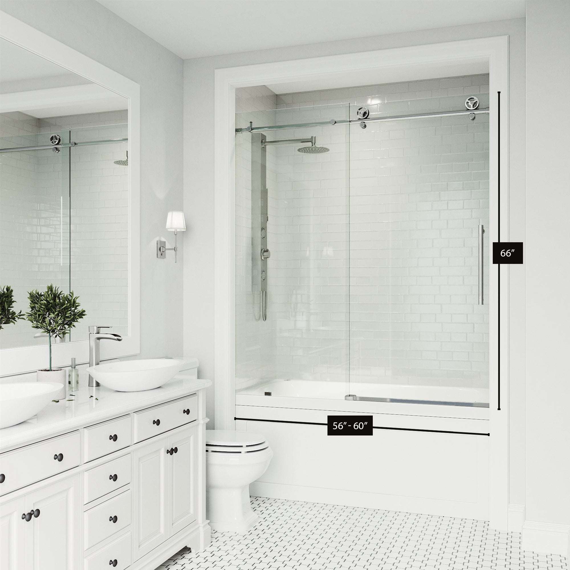 Elan Cass Frameless Sliding Tub Door 56–60 in. - Image 8