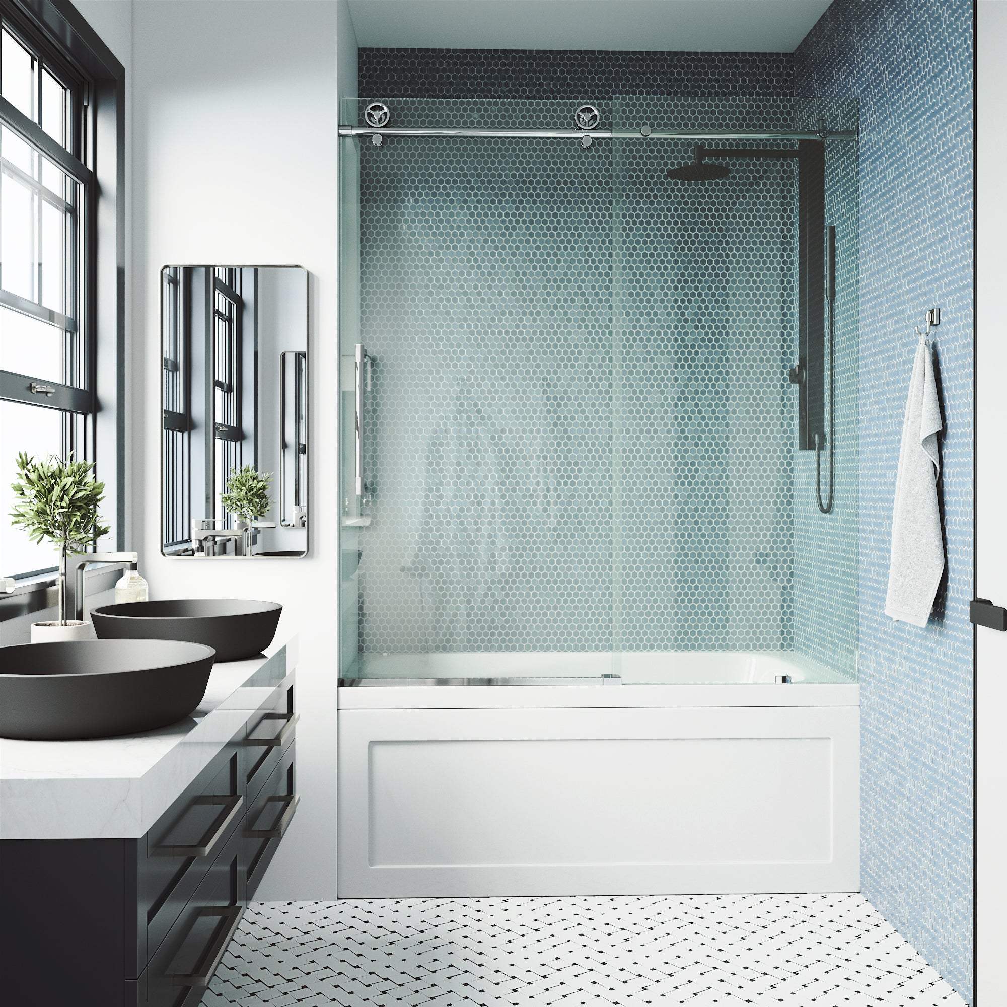 Elan Cass Frameless Sliding Tub Door 56–60 in. - Image 9