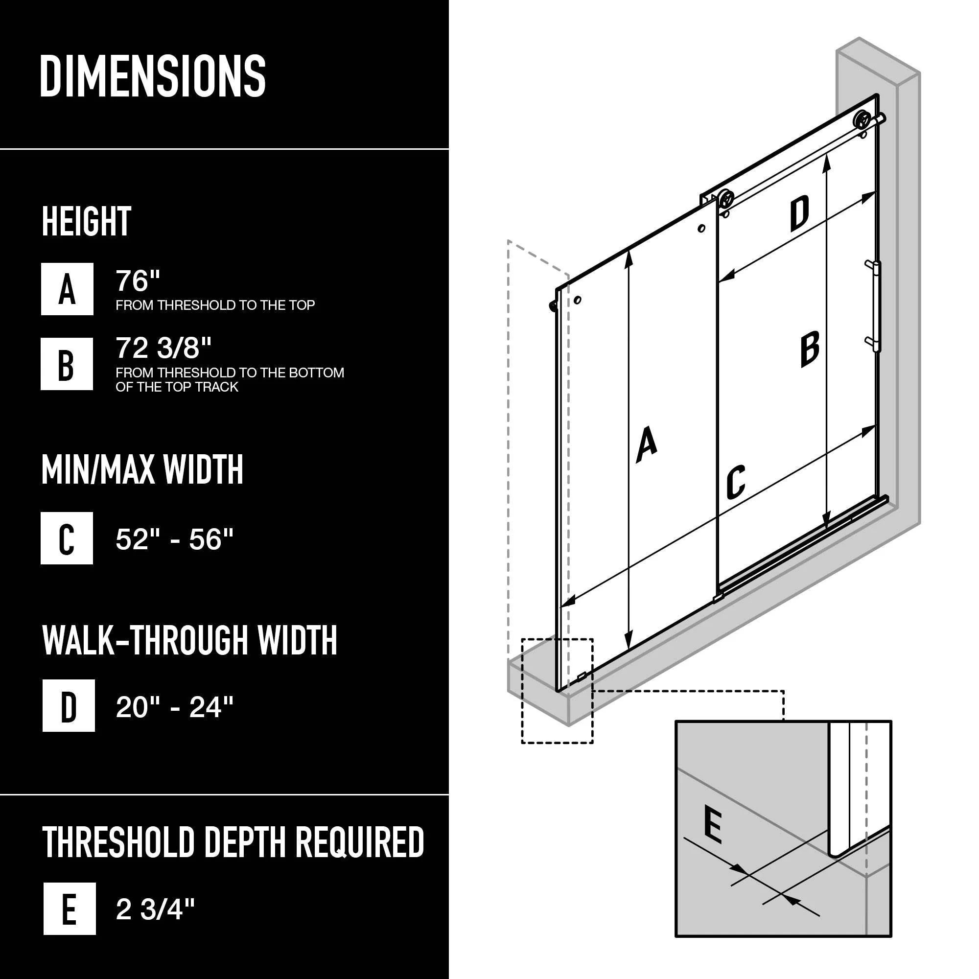 Cass Elan Frameless Sliding Shower Door - Image 185