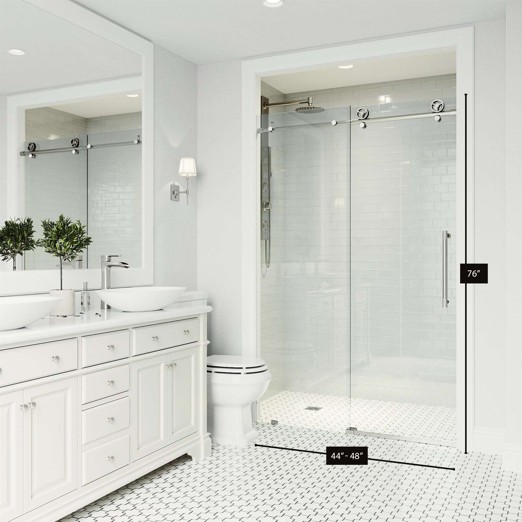 Cass Elan Frameless Sliding Shower Door - Image 35
