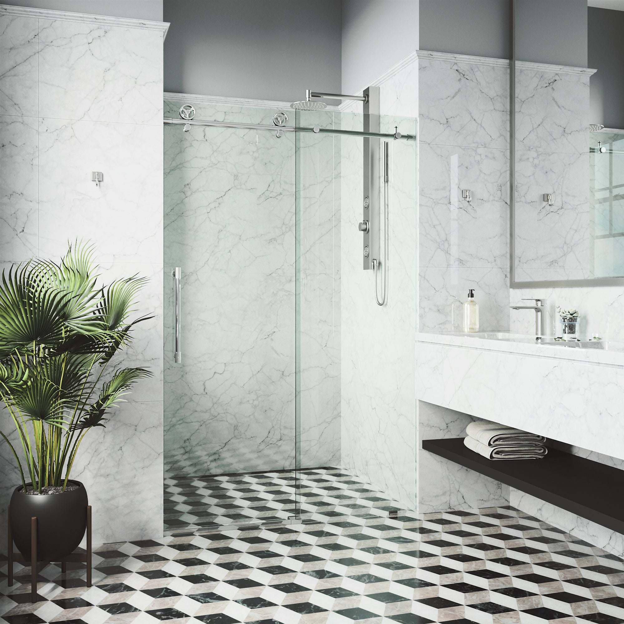 Cass Elan Frameless Sliding Shower Door - Image 40
