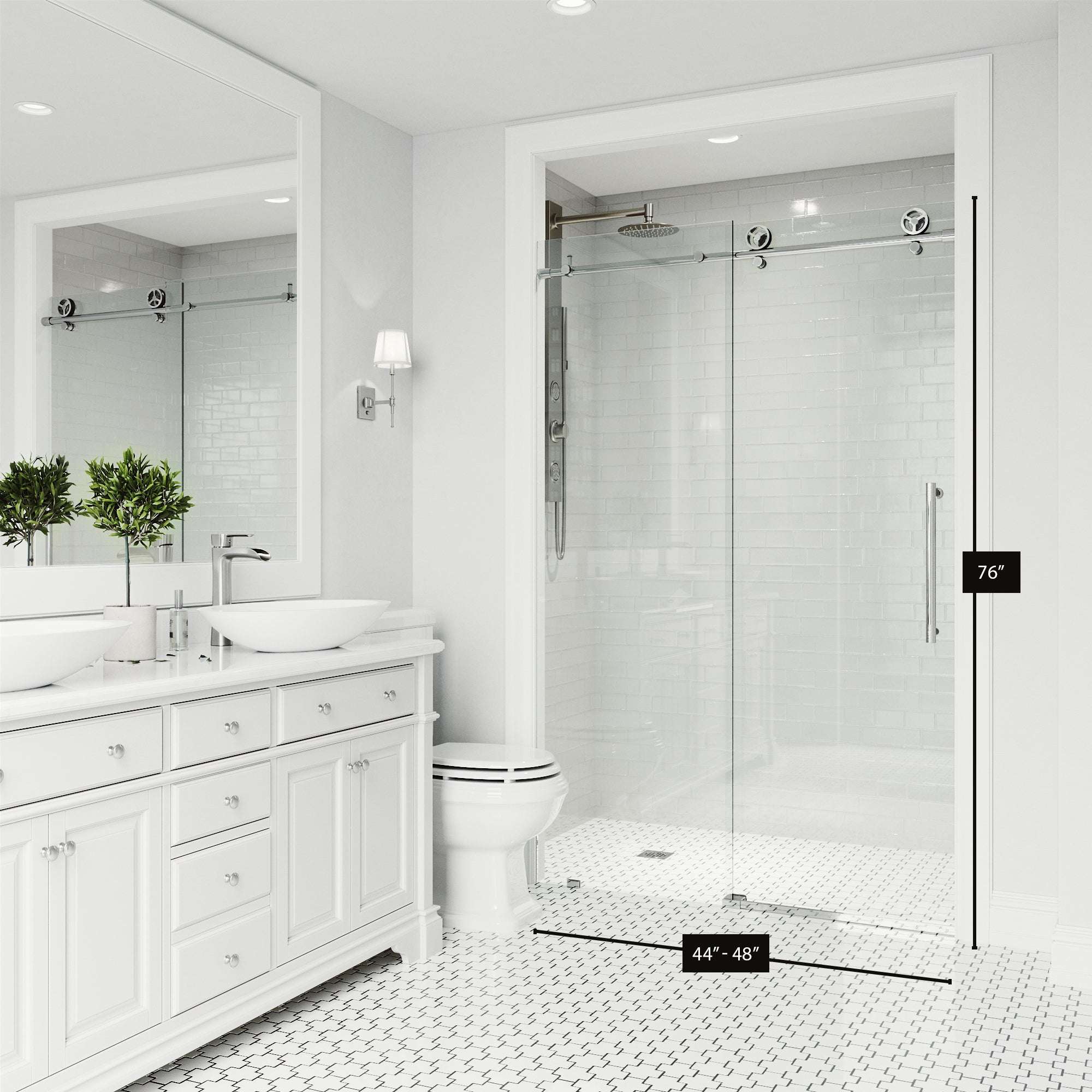Cass Elan Frameless Sliding Shower Door - Image 46