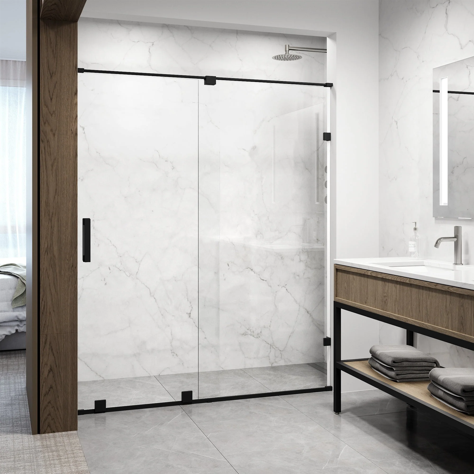 Ryland Frameless Sliding Shower Door - Image 2