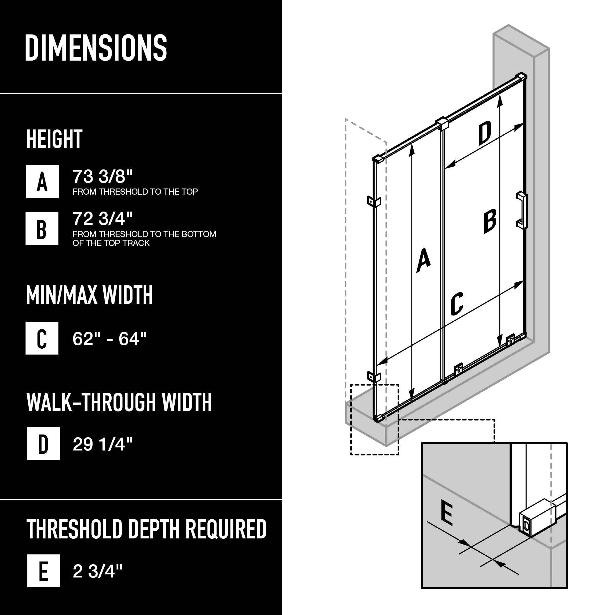 Ryland Frameless Sliding Shower Door - Image 45