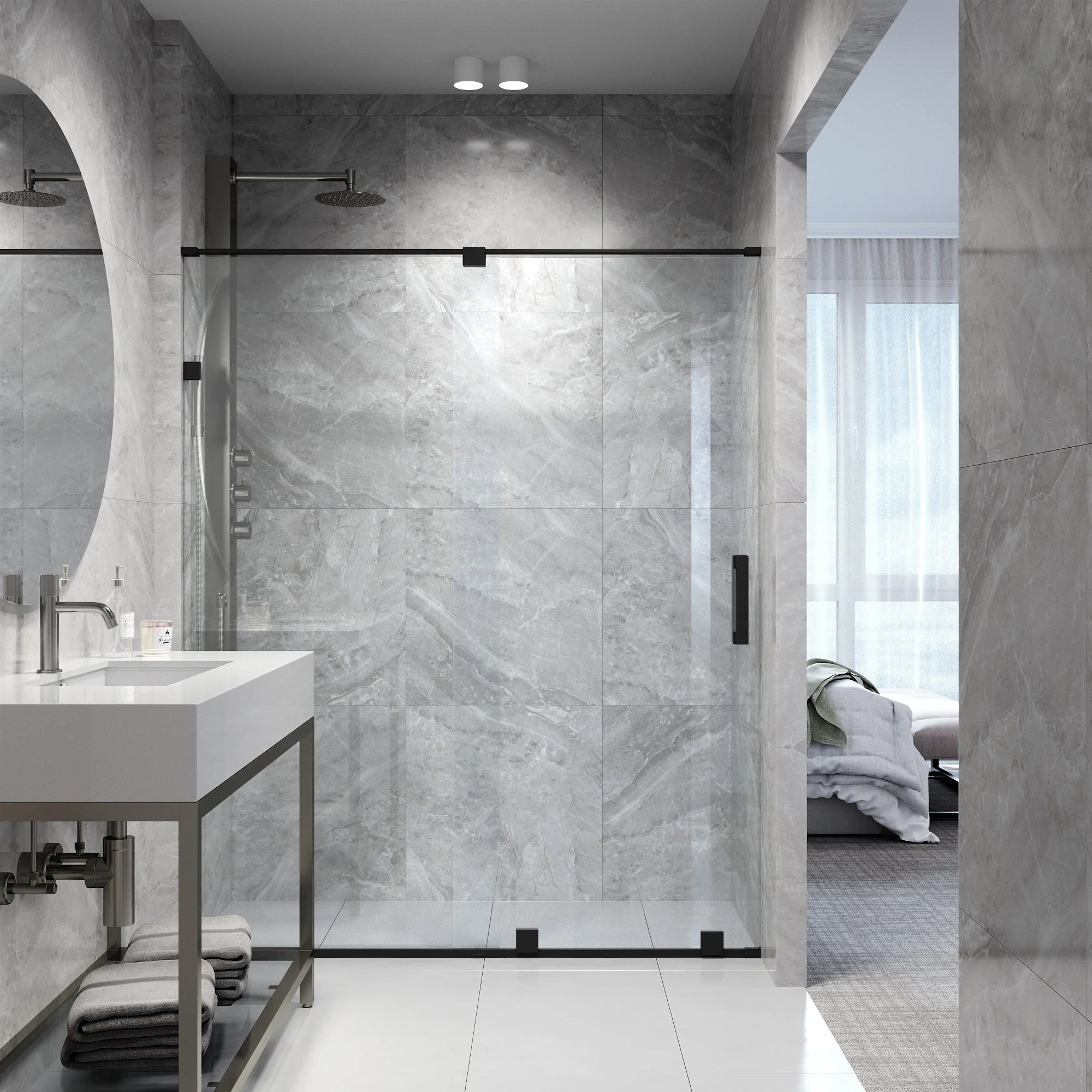 Ryland Frameless Sliding Shower Door - Image 7