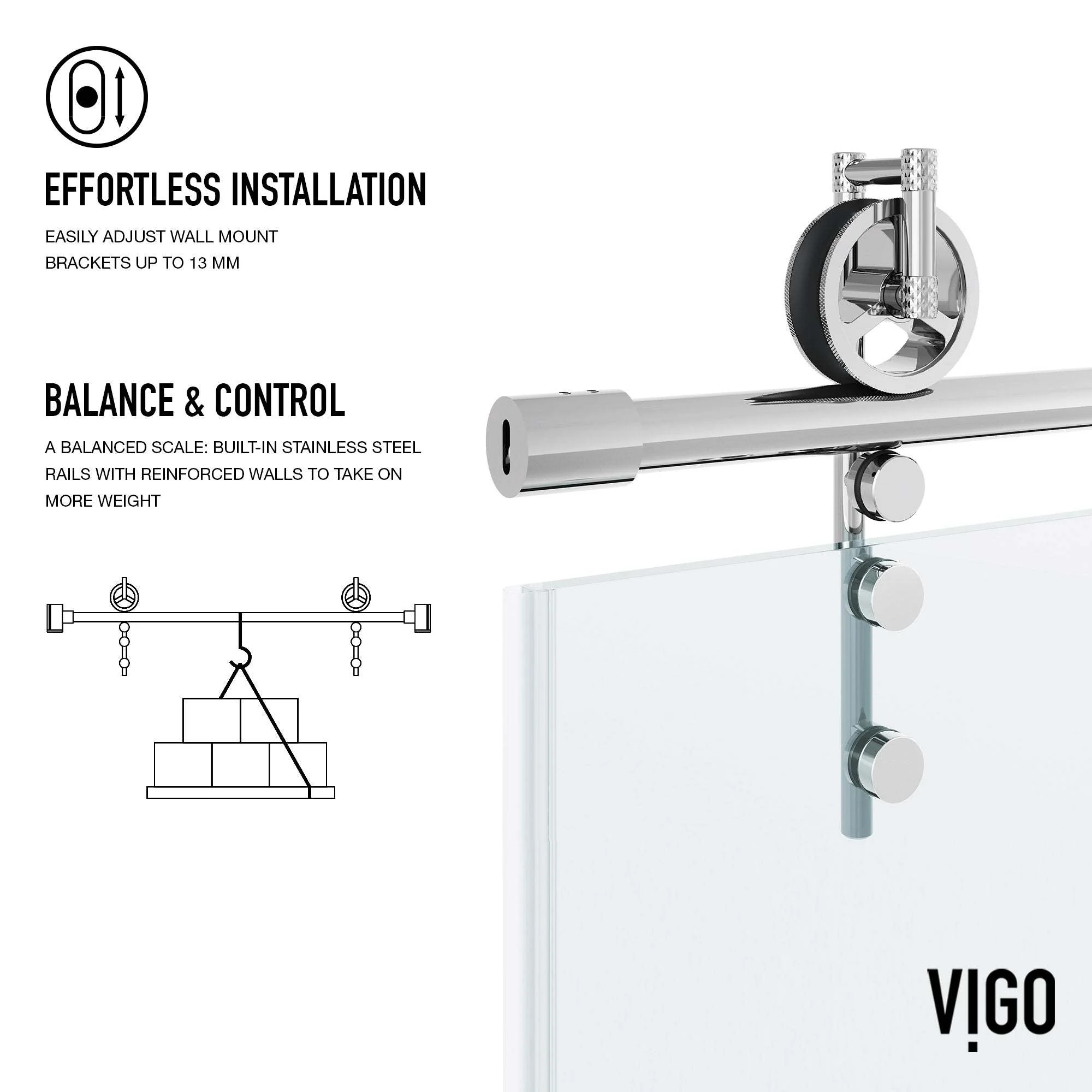 Hamilton Frameless Sliding Shower Door - Image 14