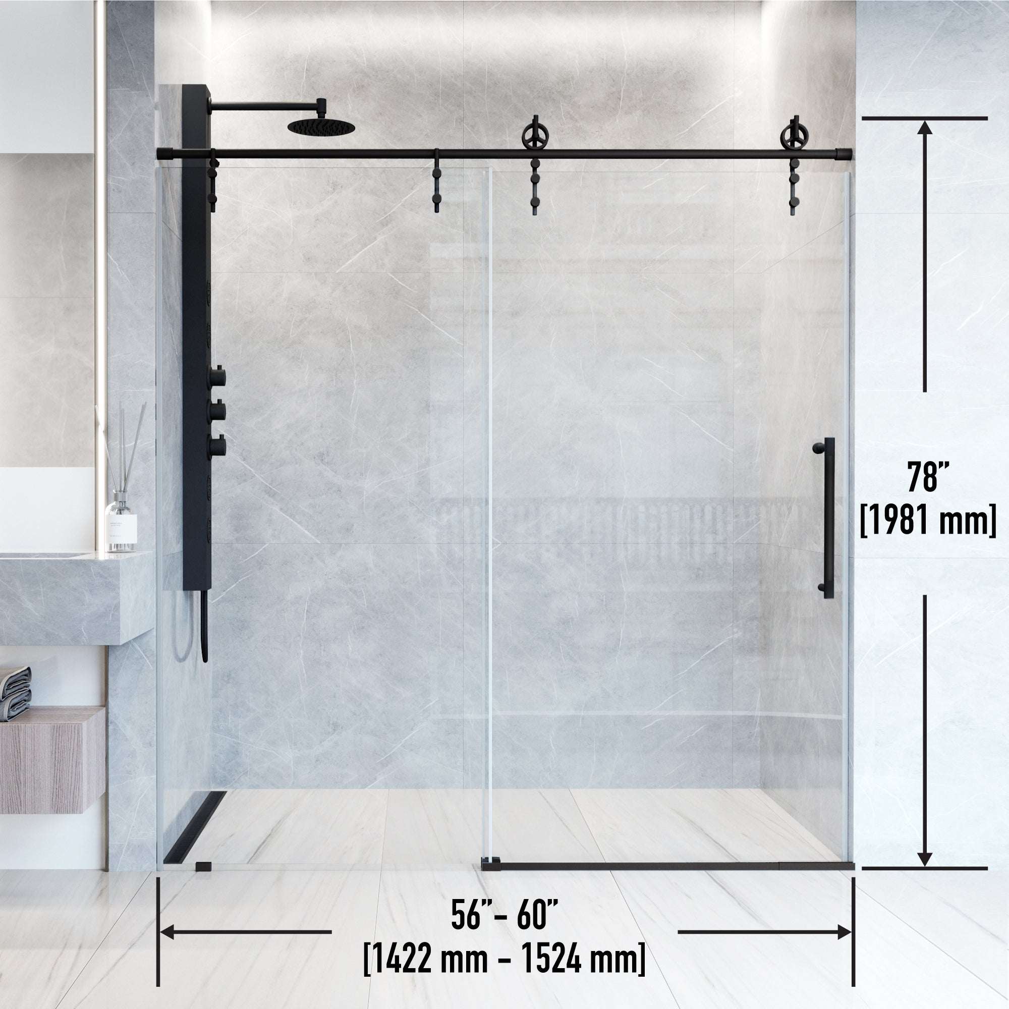 Hamilton Frameless Sliding Shower Door - Image 20