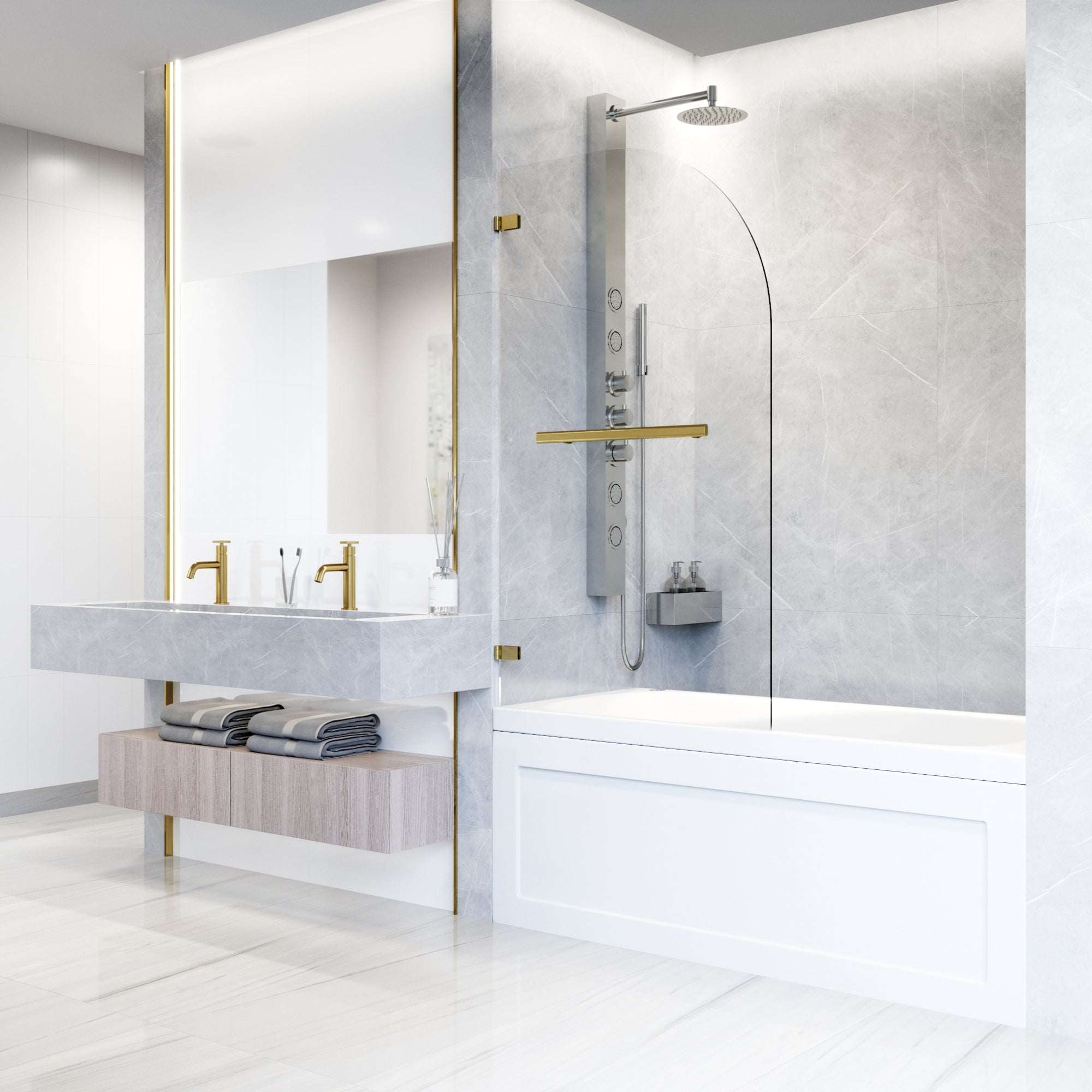 Orion Frameless Hinged Tub Door - Image 36