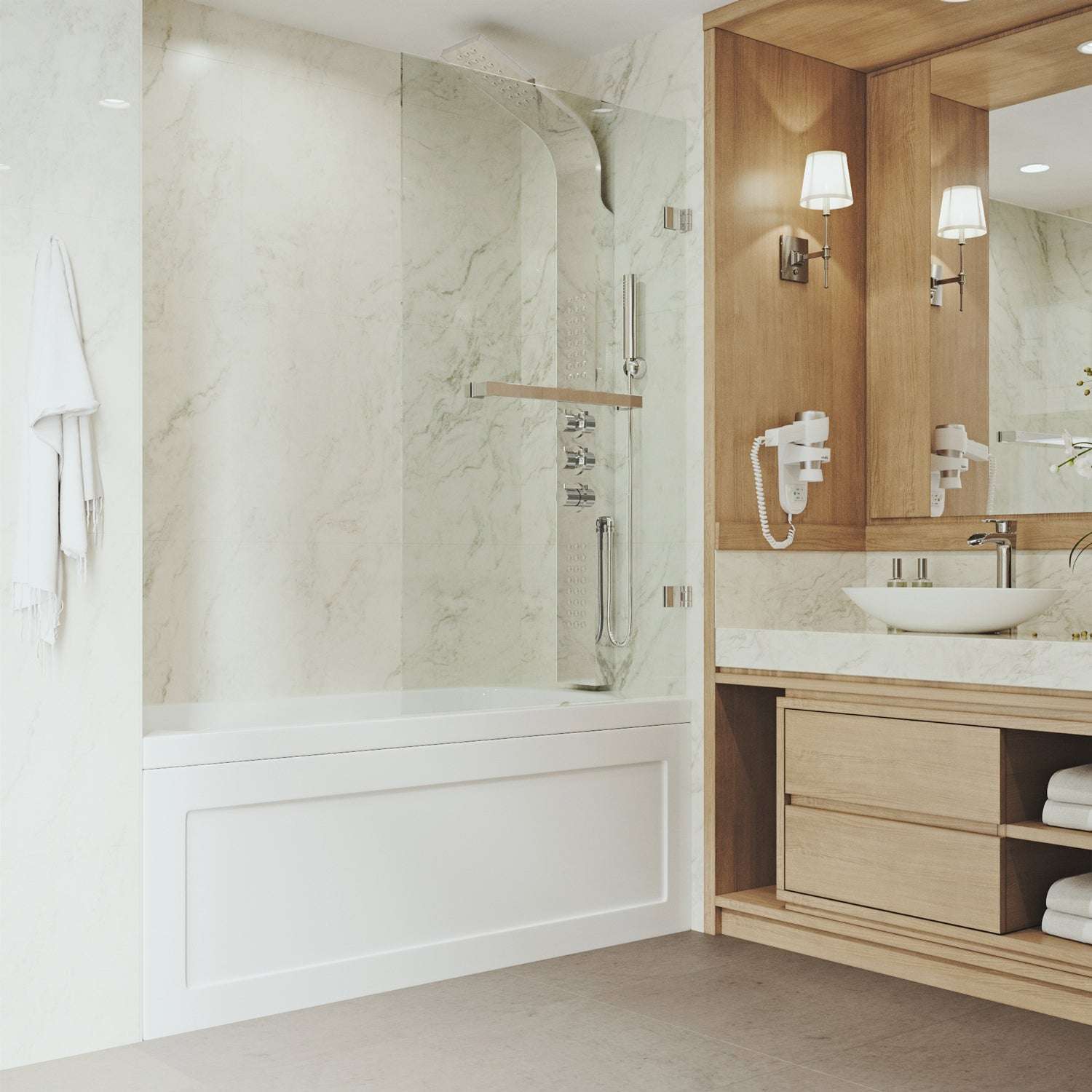 Rialto Frameless Hinged Tub Door - Image 12