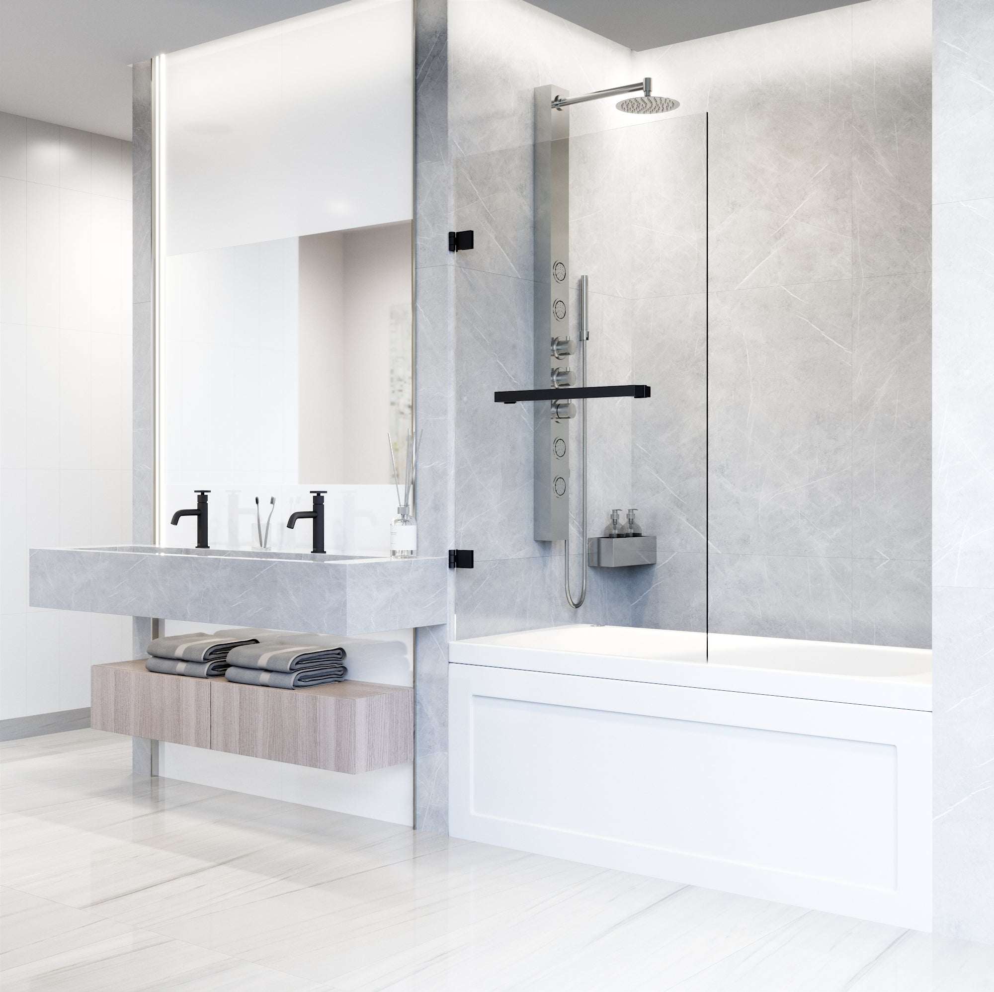 Rialto Frameless Hinged Tub Door - Image 24