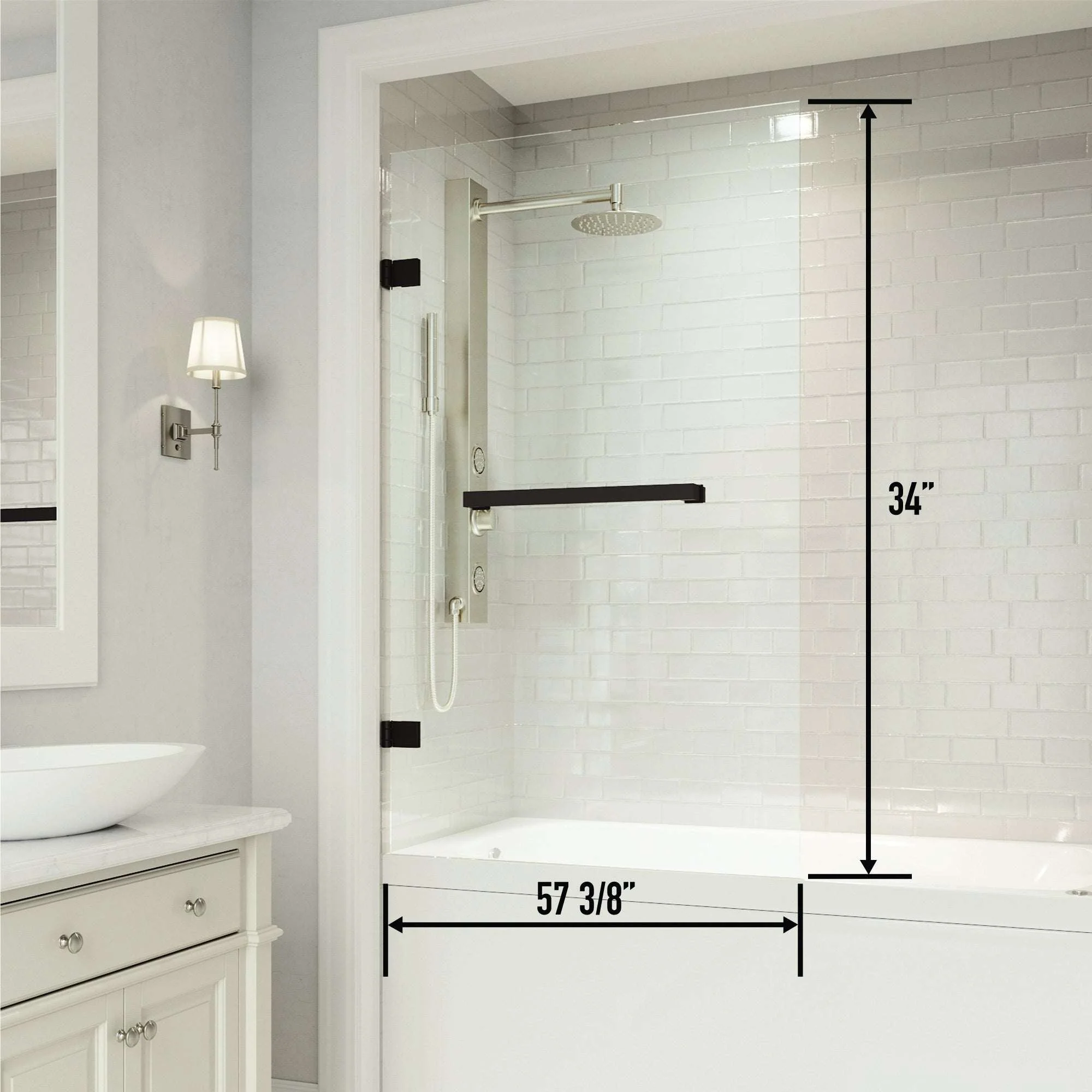 Rialto Frameless Hinged Tub Door - Image 26