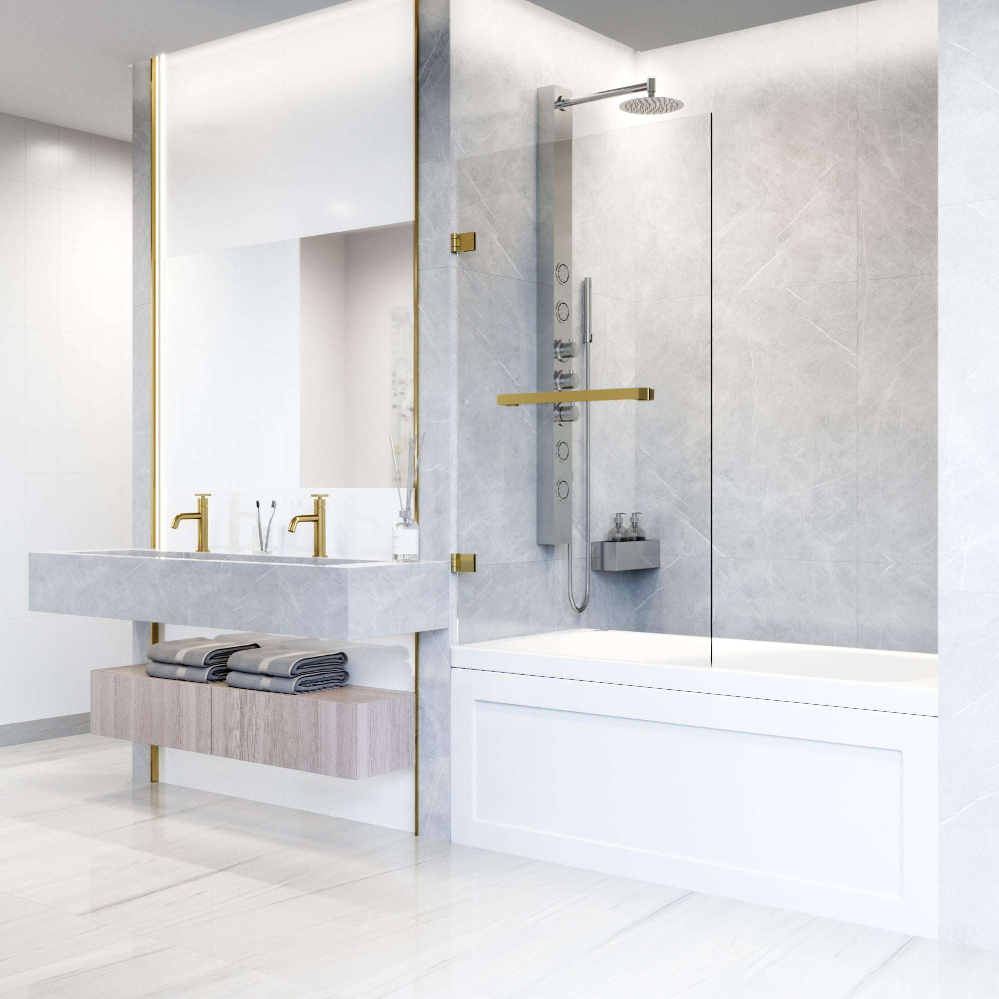 Rialto Frameless Hinged Tub Door - Image 33