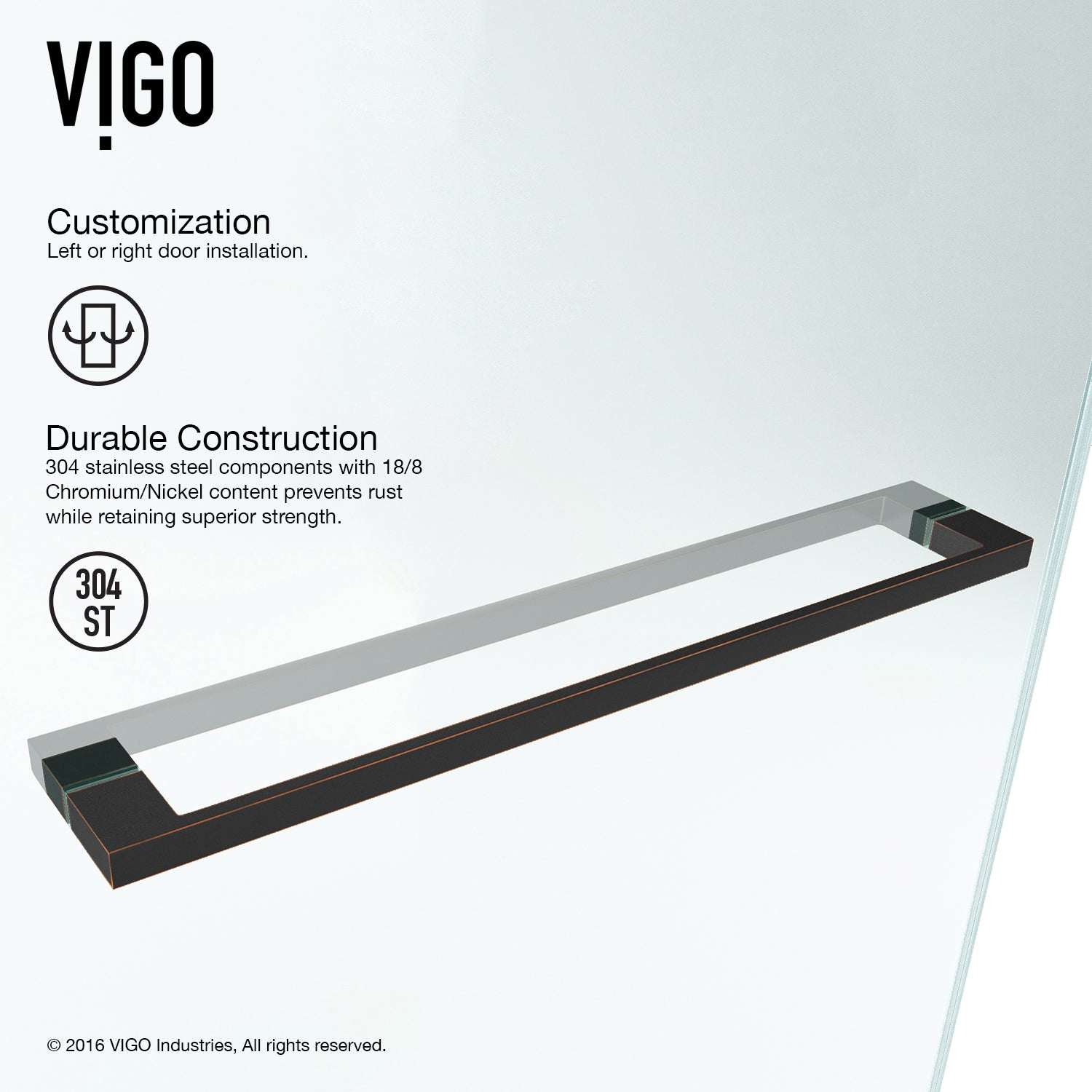 Rialto Frameless Hinged Tub Door - Image 7