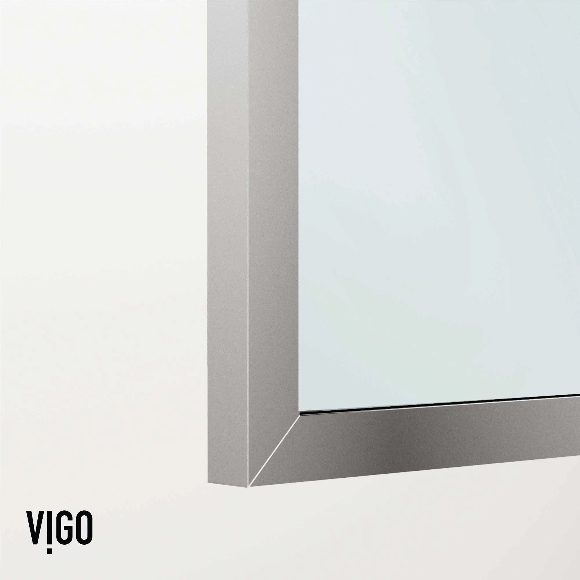 VIGO Meridian Zenith 34 x 62 in. Semi-Framed Fixed Tub Screen with Clear/Fluted Tempered Glass - Image 9