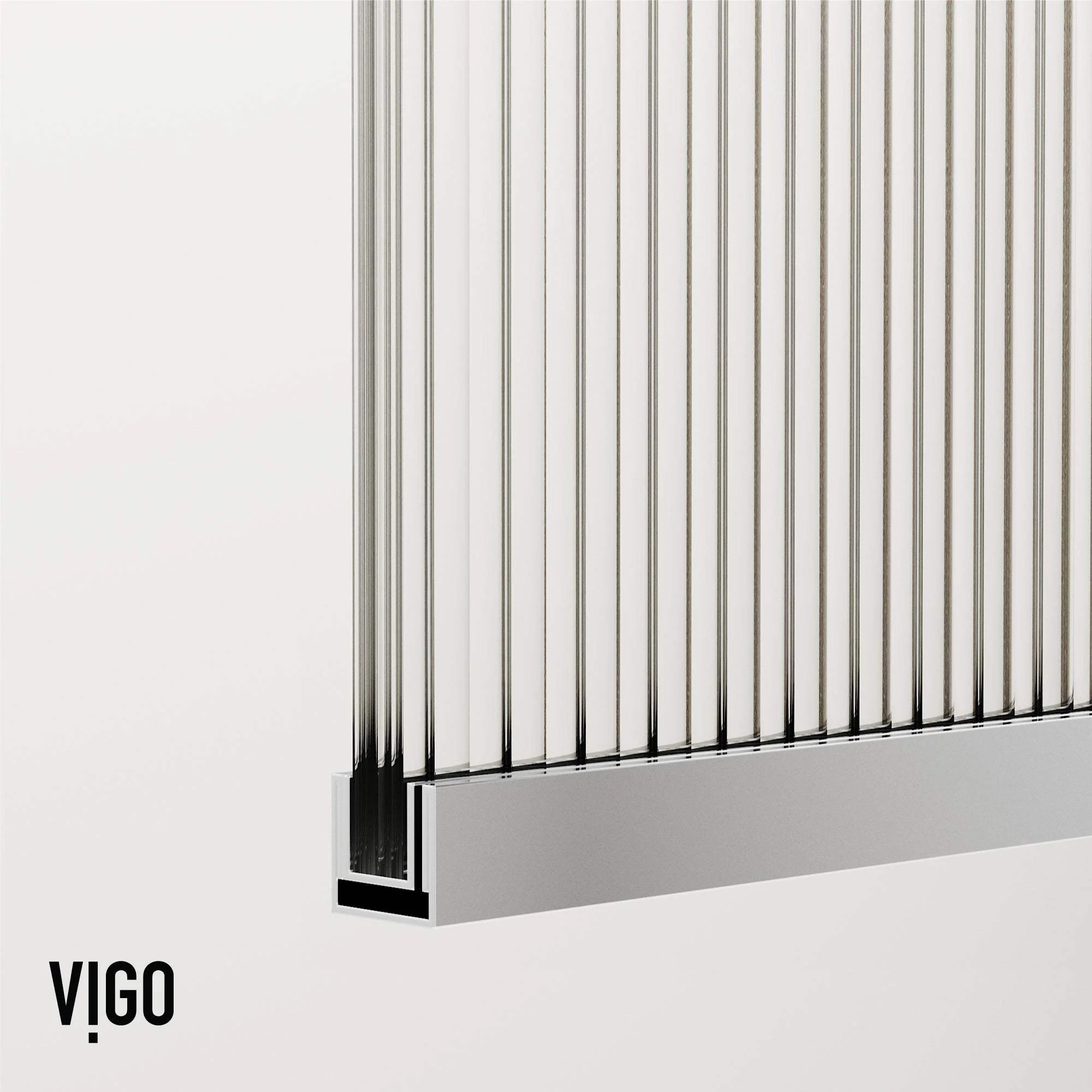 Meridian Zenith 34 x 74 in. Semi-Framed Fixed Shower Screen - Image 19