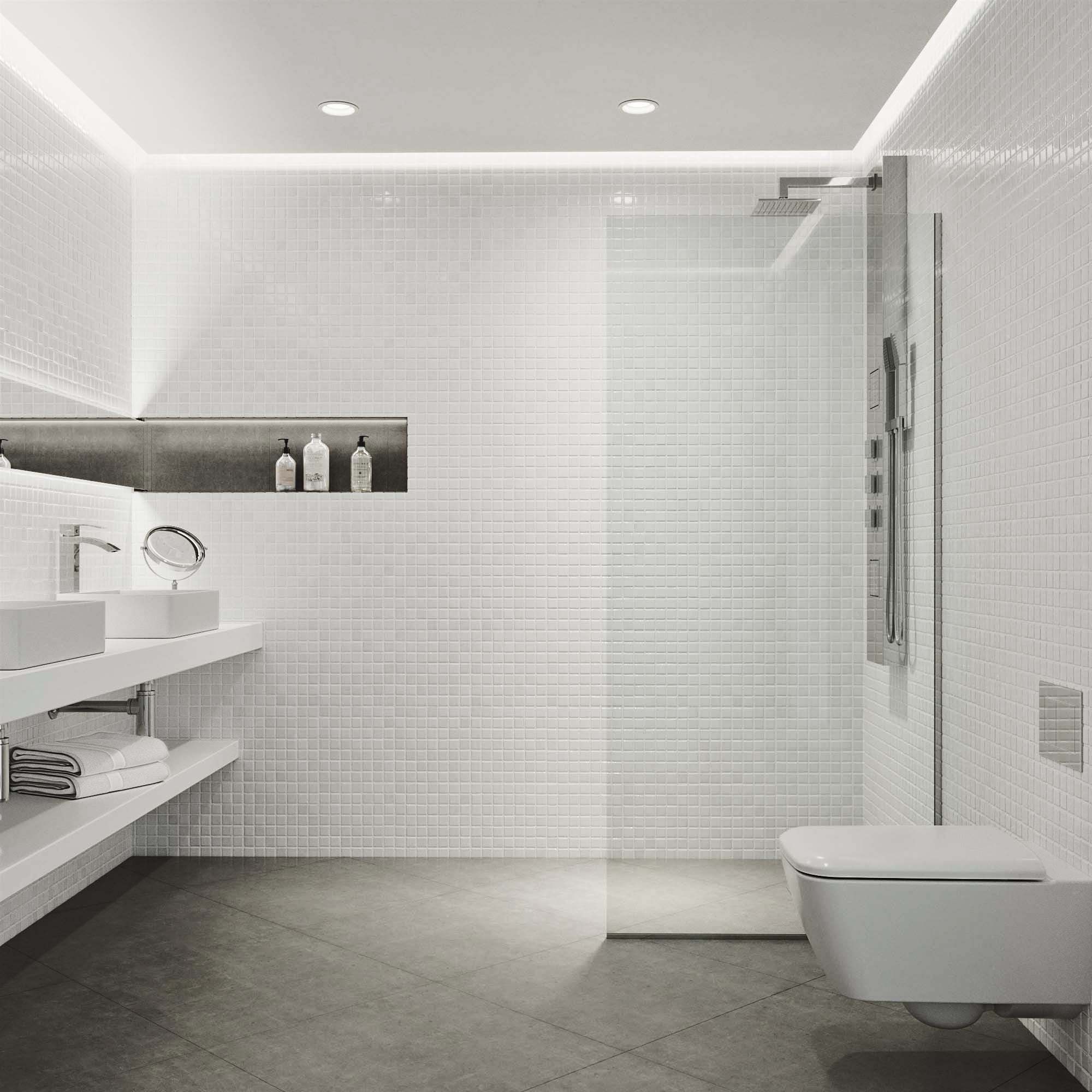 Meridian Zenith 34 x 74 in. Semi-Framed Fixed Shower Screen - Image 3