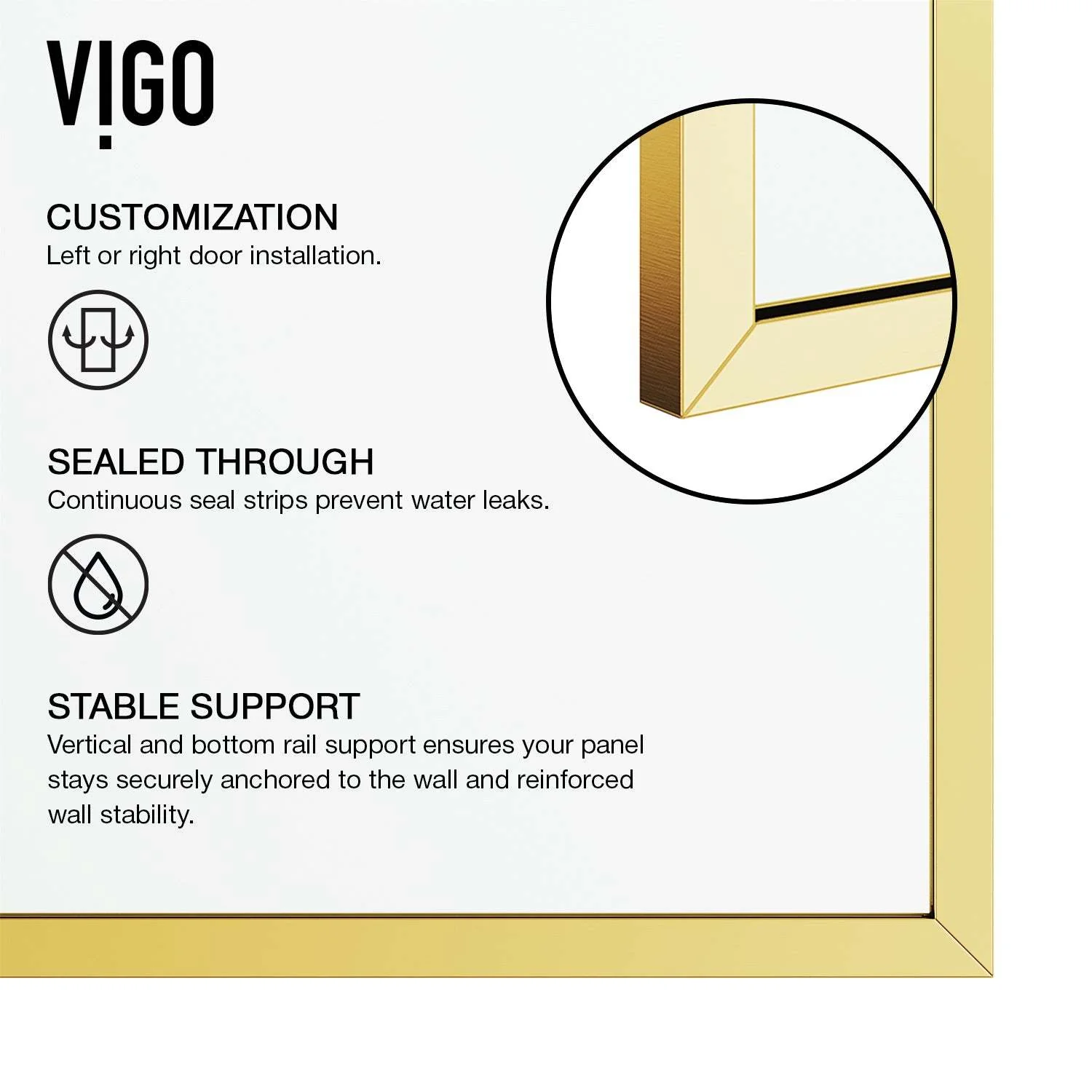 Meridian Zenith 34 x 74 in. Semi-Framed Fixed Shower Screen - Image 55