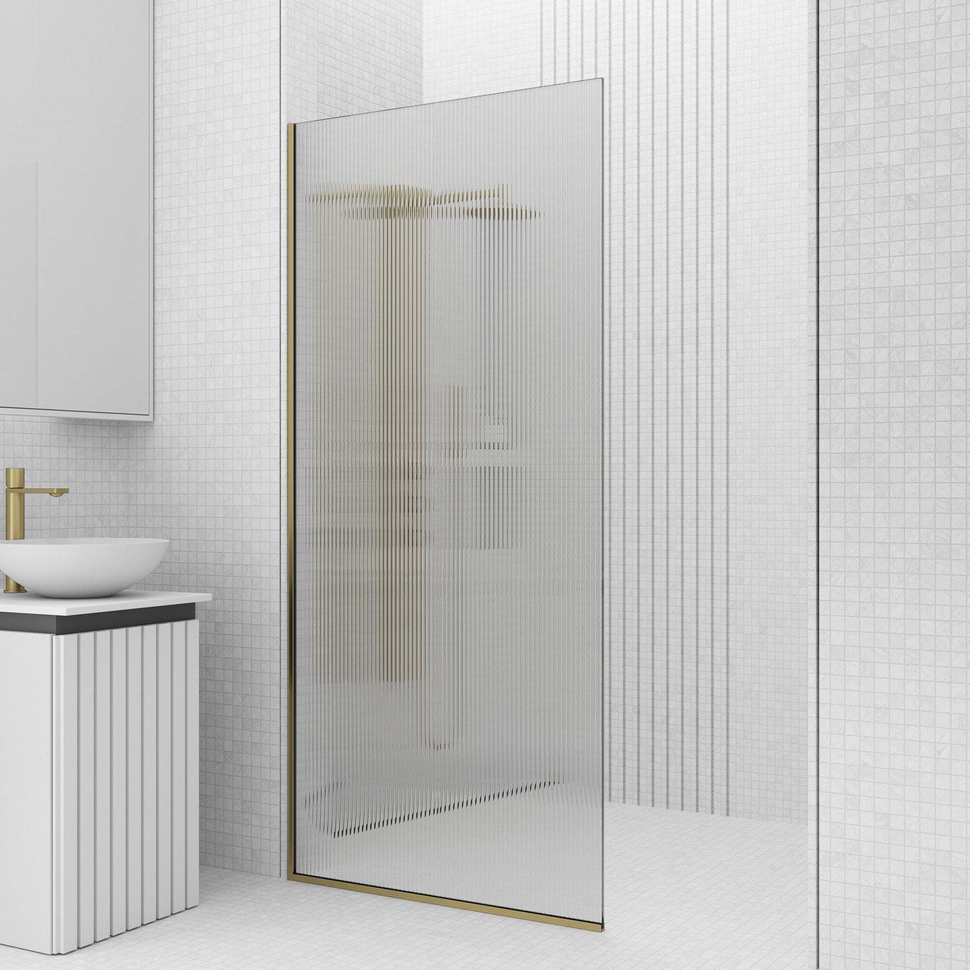 Meridian Zenith 34 x 74 in. Semi-Framed Fixed Shower Screen - Image 67