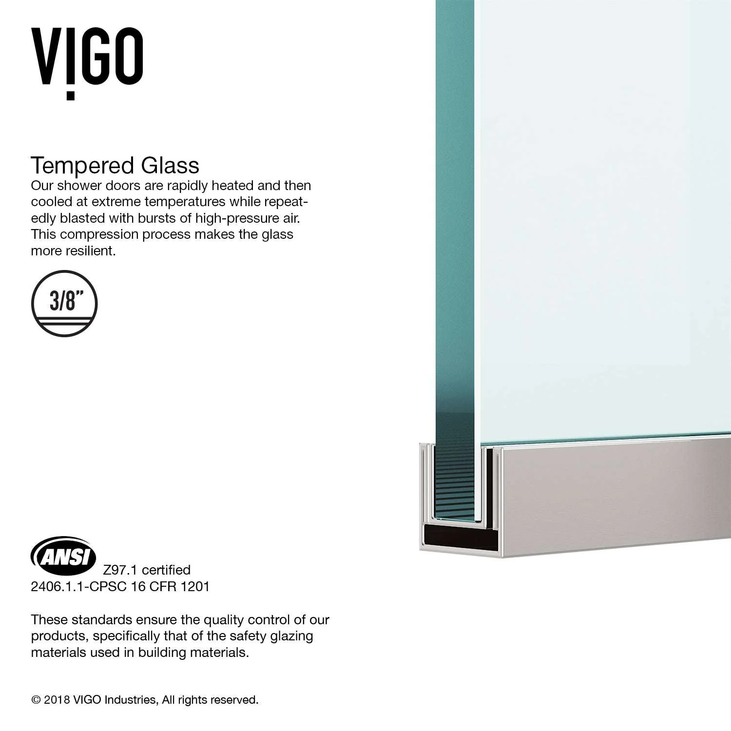 Meridian Zenith 34 x 74 in. Semi-Framed Fixed Shower Screen - Image 72