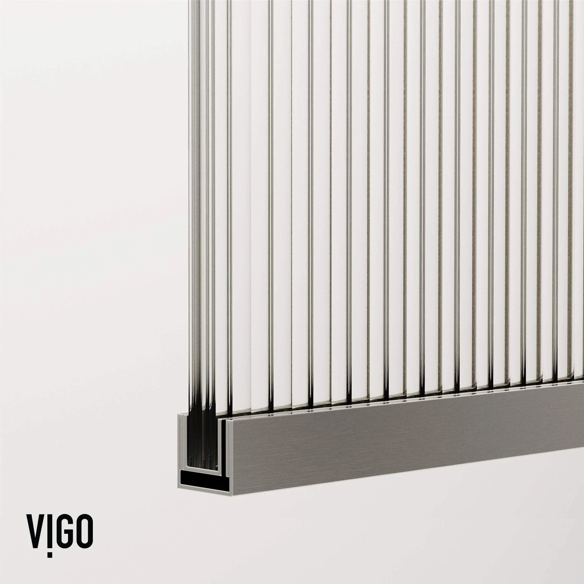Meridian Zenith 34 x 74 in. Semi-Framed Fixed Shower Screen - Image 85
