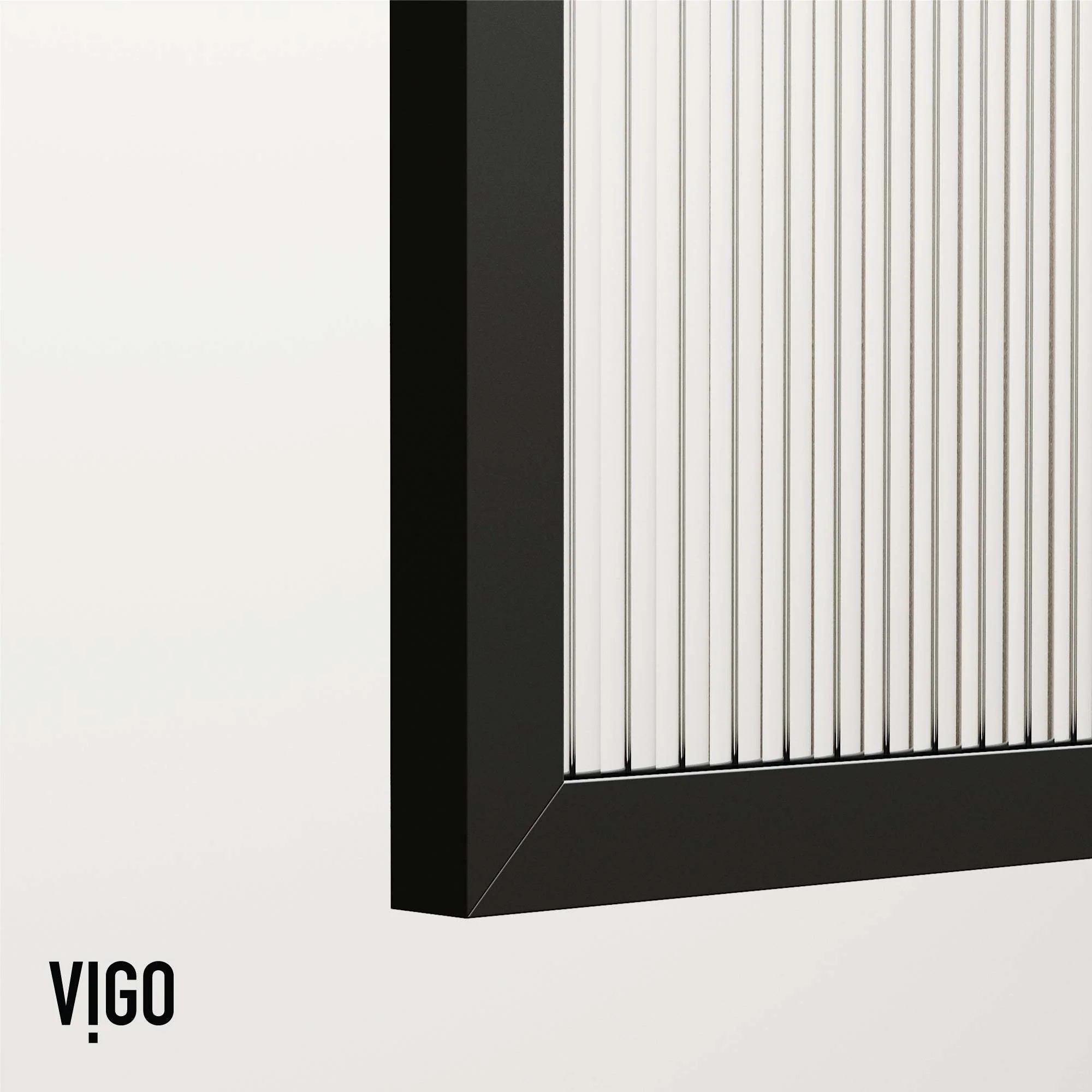 VIGO Meridian 34 x 62 in. Framed Fixed Tub Screen with Clear/Fluted Tempered Glass - Image 18