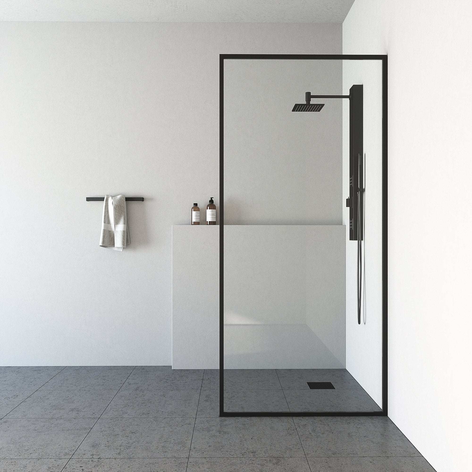 Meridian Framed Fixed Shower Screen - Image 20