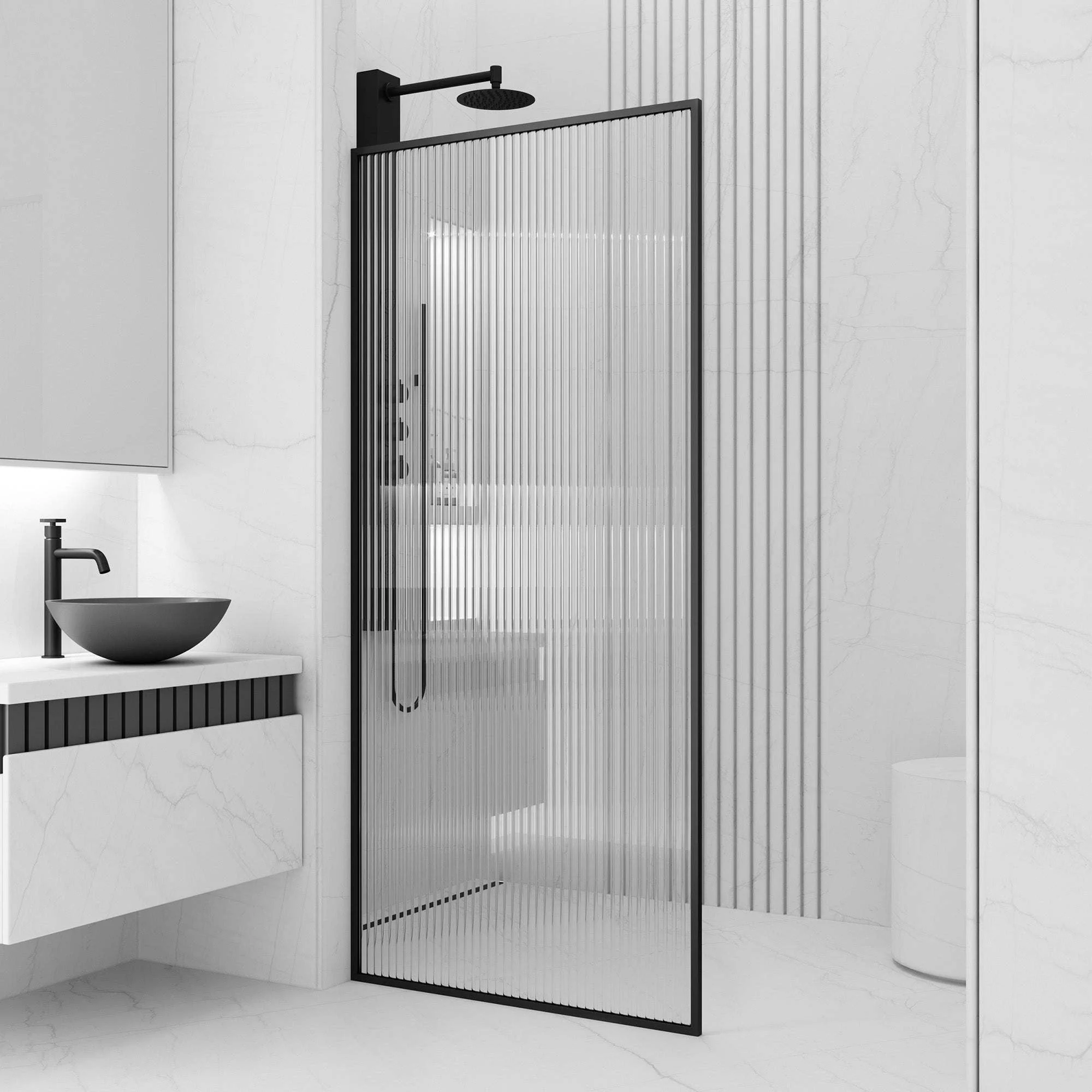 Meridian Framed Fixed Shower Screen - Image 37