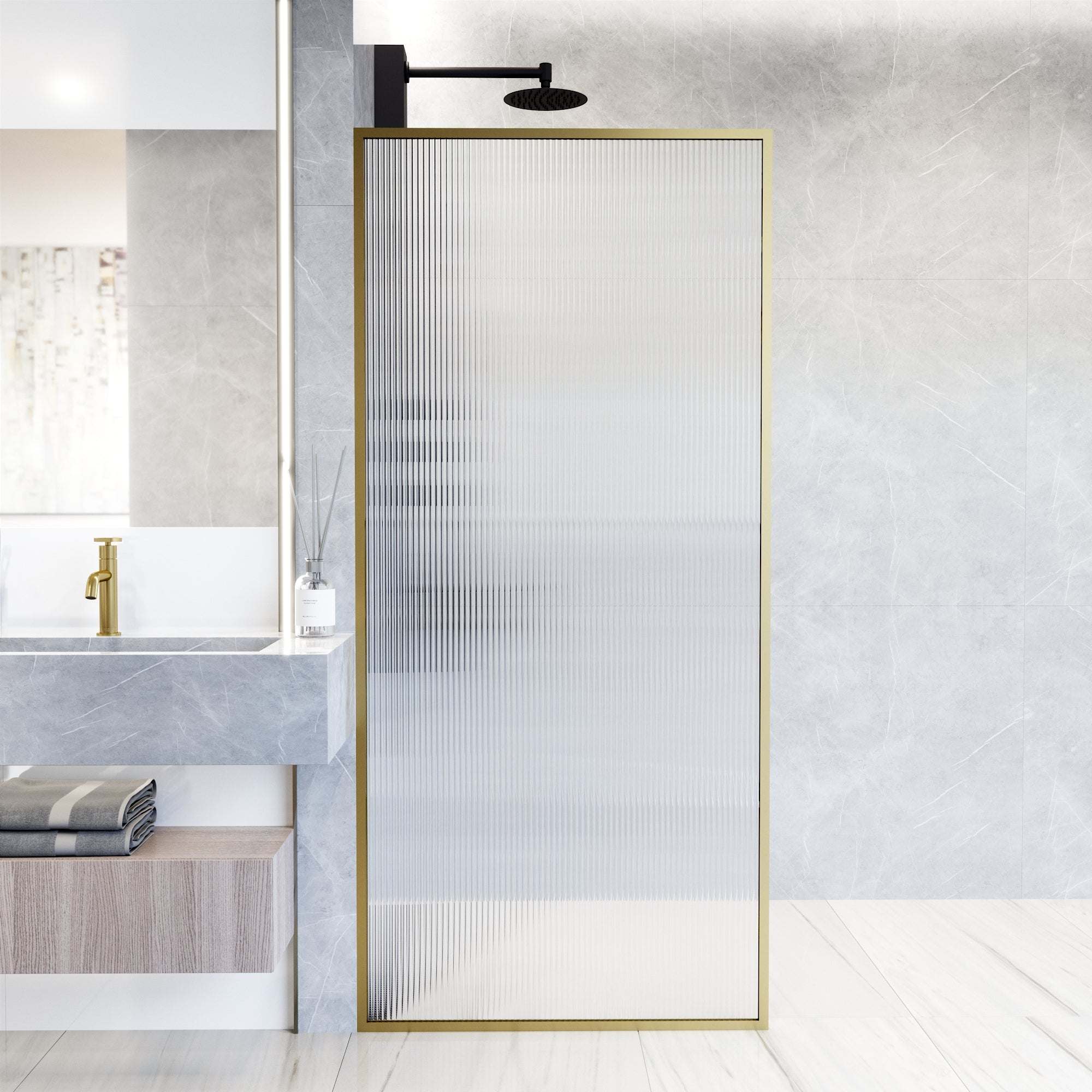 Meridian Framed Fixed Shower Screen - Image 48