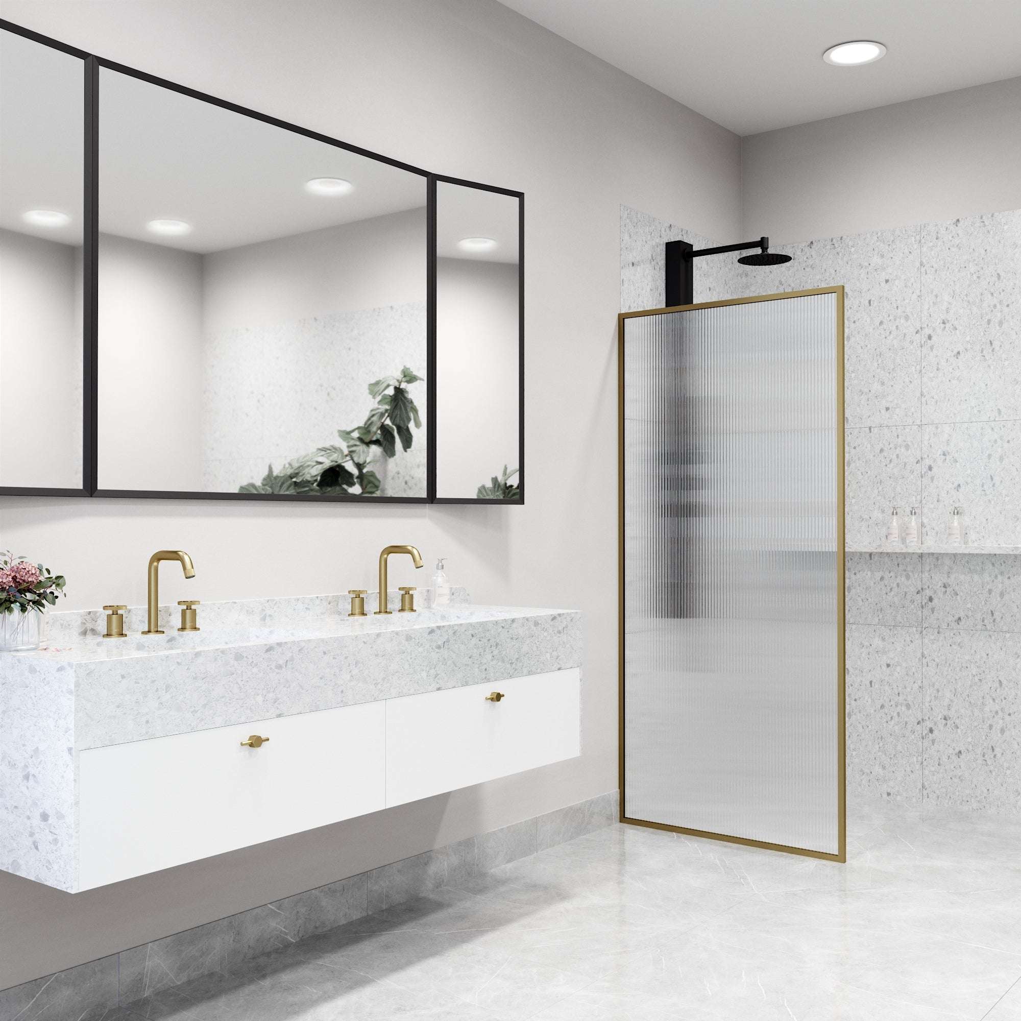 Meridian Framed Fixed Shower Screen - Image 52