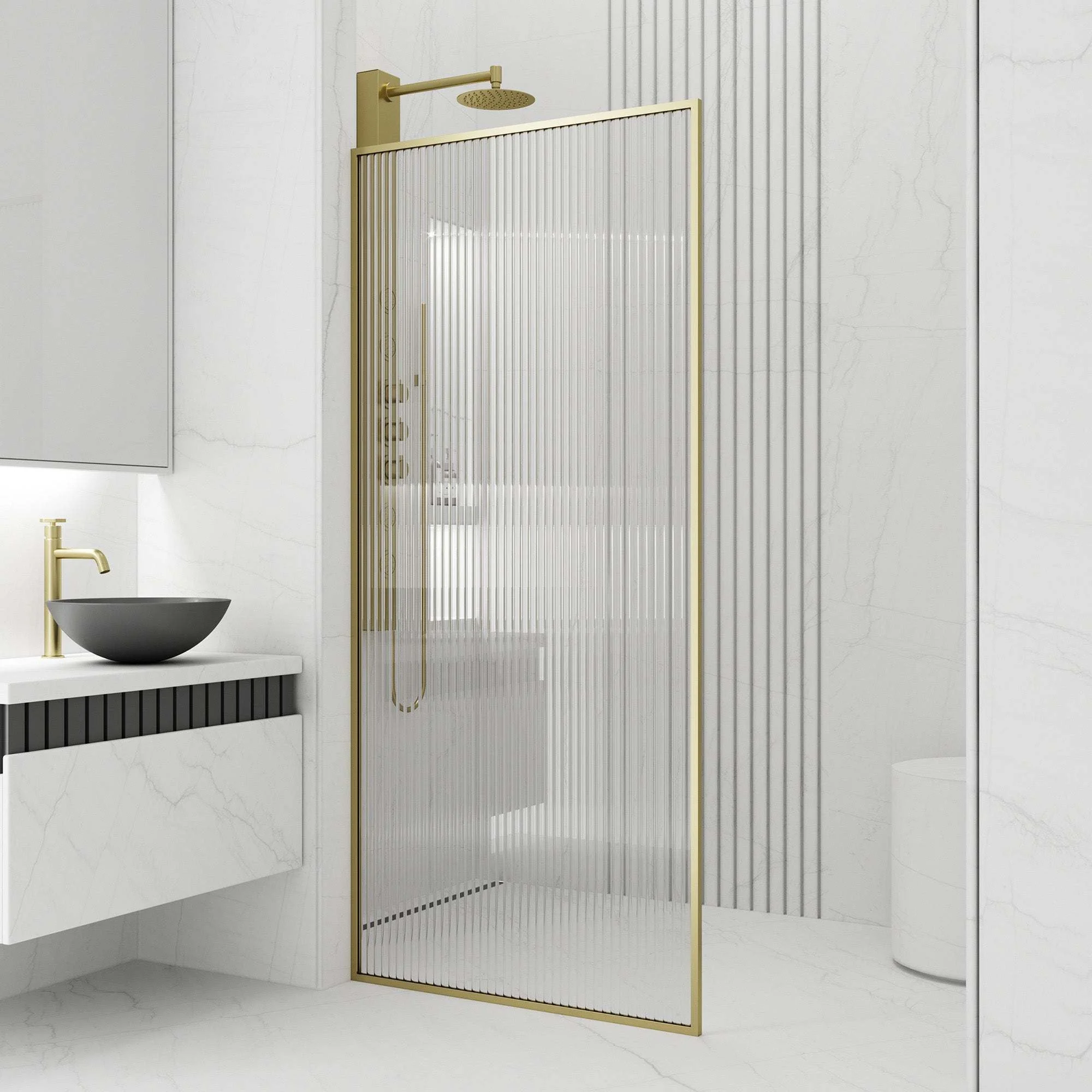 Meridian Framed Fixed Shower Screen - Image 56